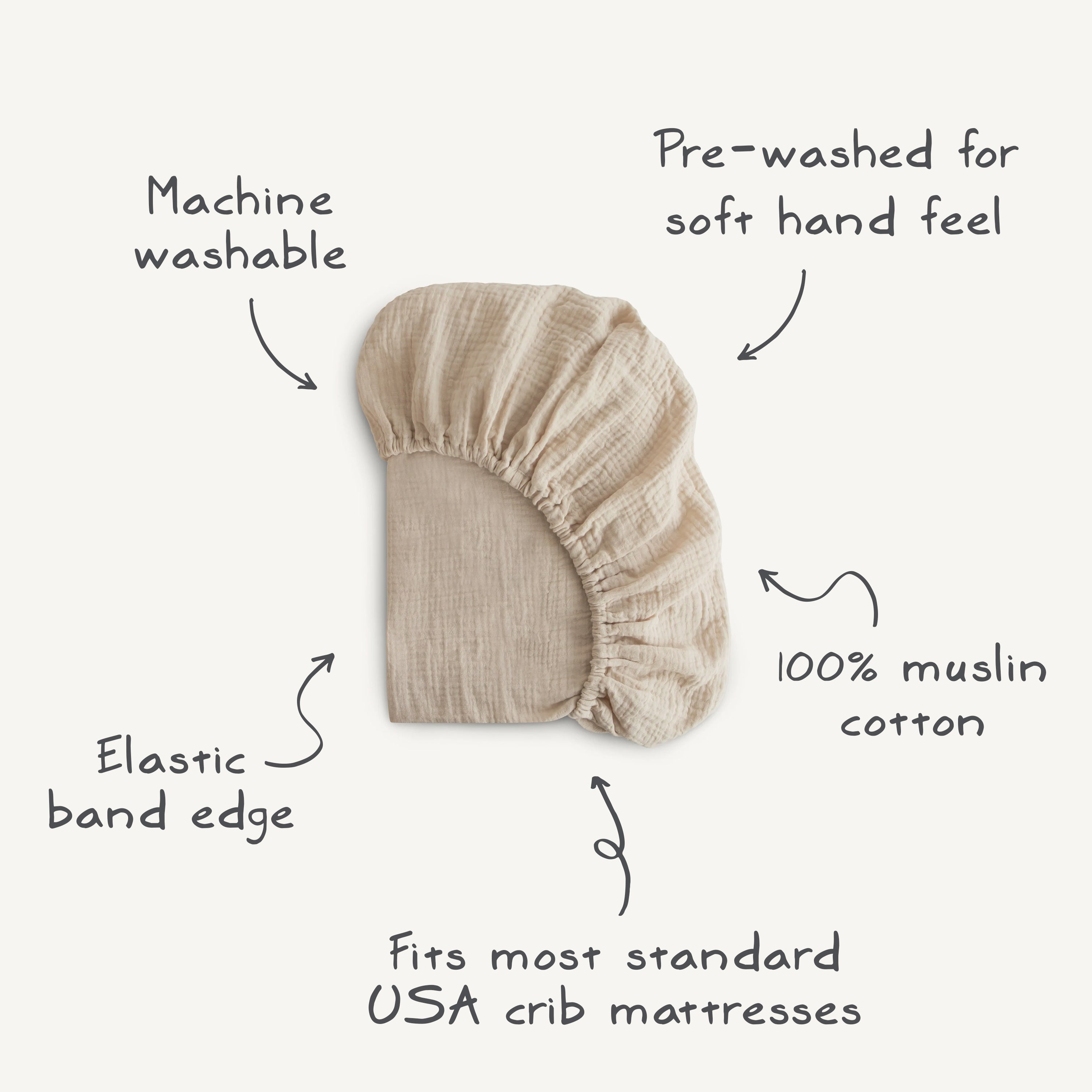 Extra Soft Muslin Crib Sheet