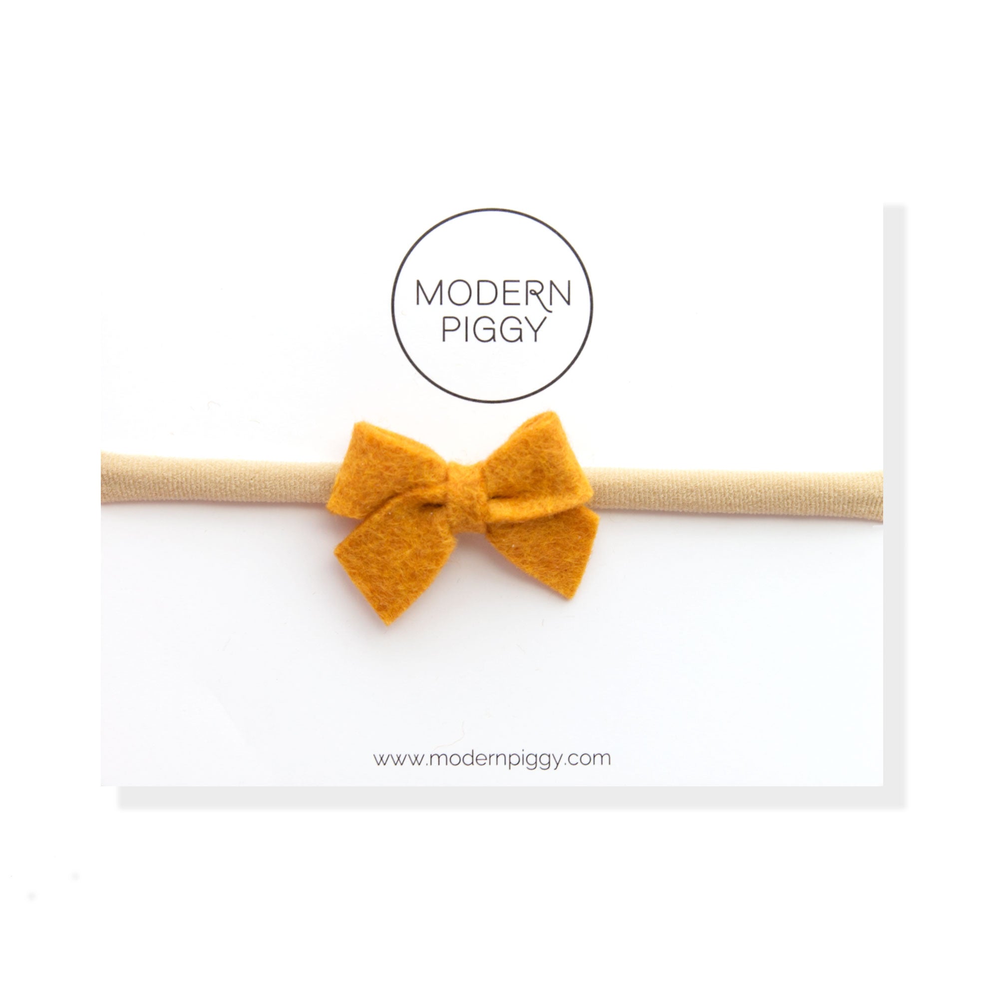 Butterscotch | Felt Baby Bow