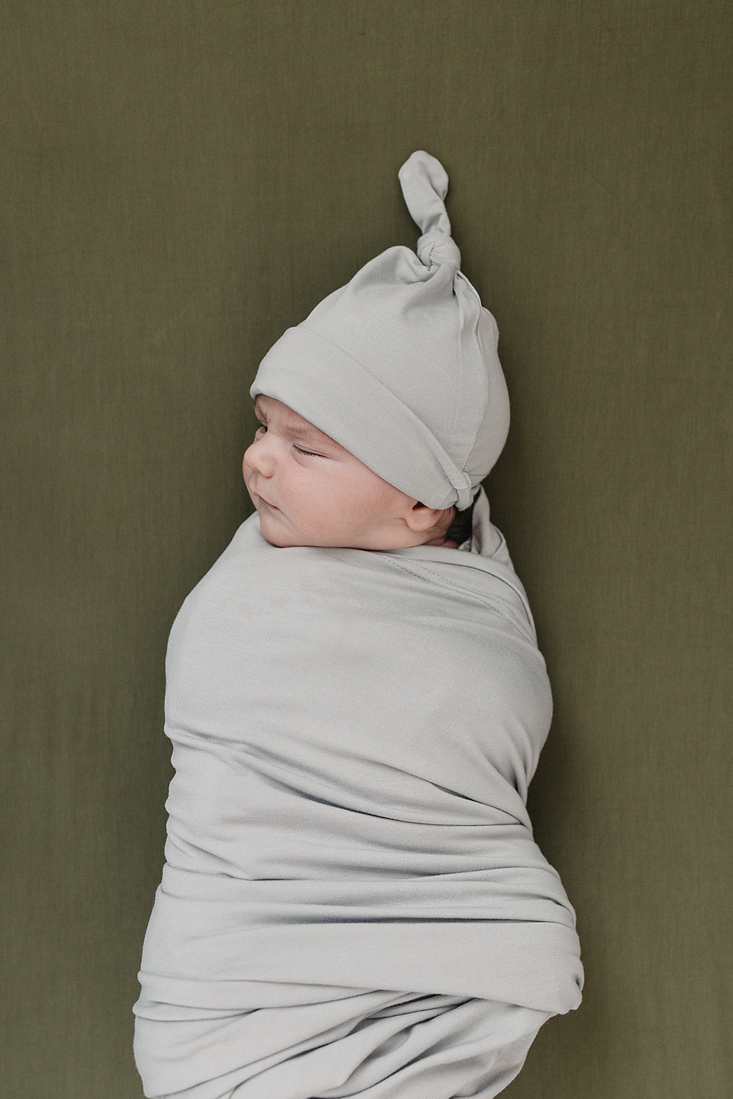 Stone Bamboo Stretch Swaddle  Mebie Baby   