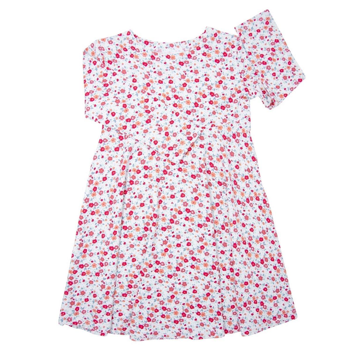 Swirly Girl Dress - Crimson Floral