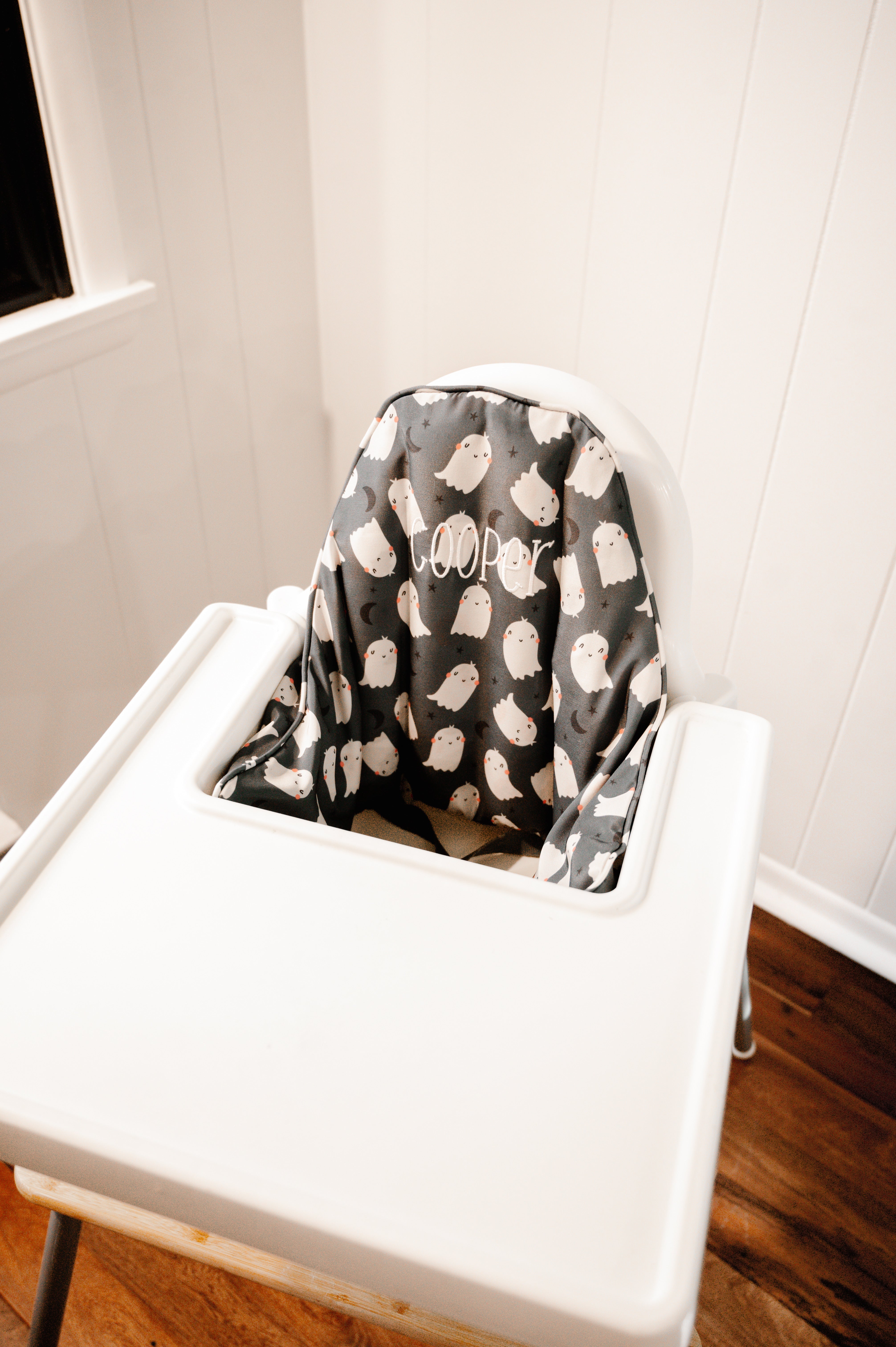 Black Ghost Print IKEA Antilop Cushion Cover - Optional Custom Embroidery!