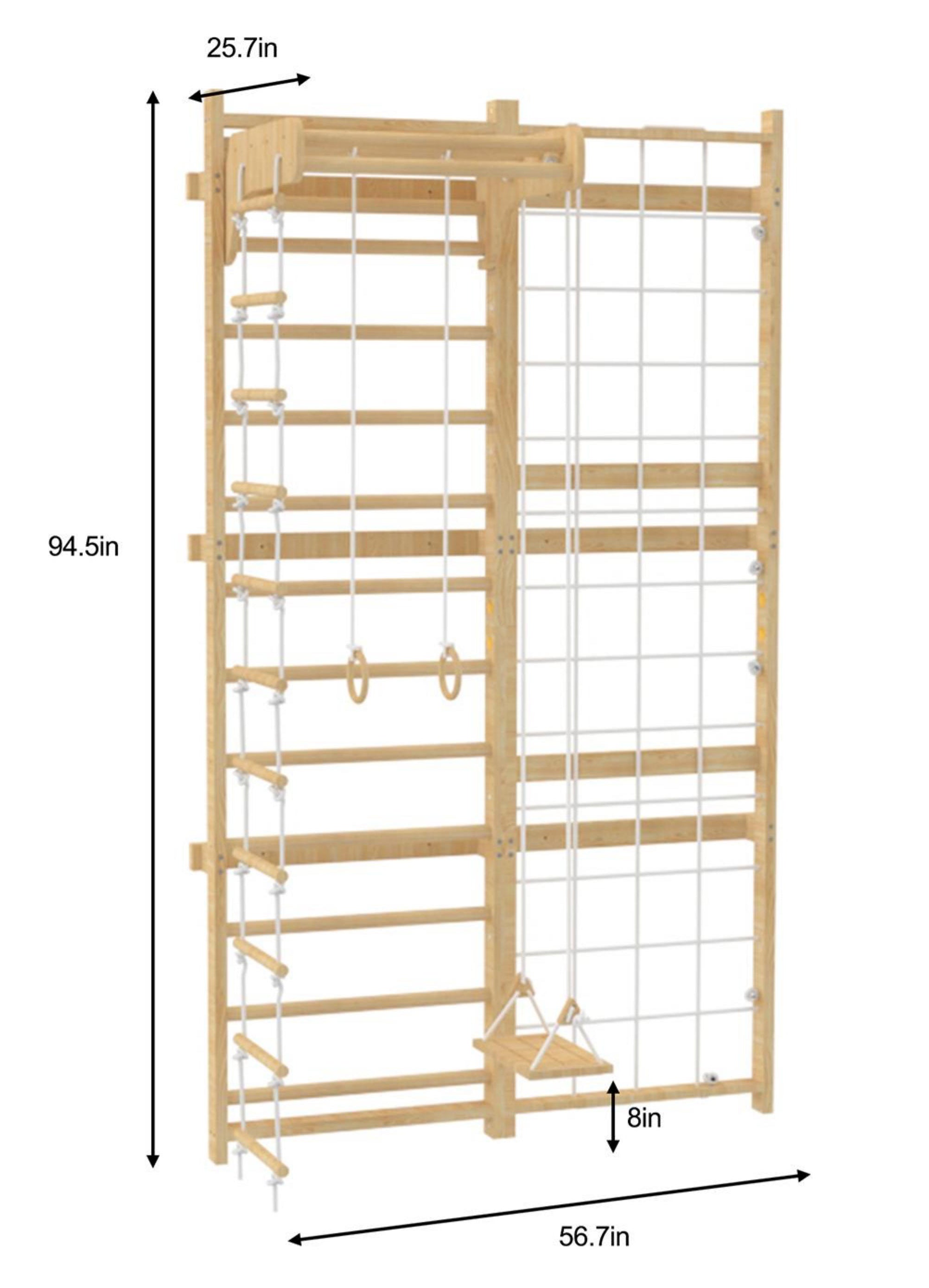 Neem | Swedish Ladder & Rope Wall - 79" Height