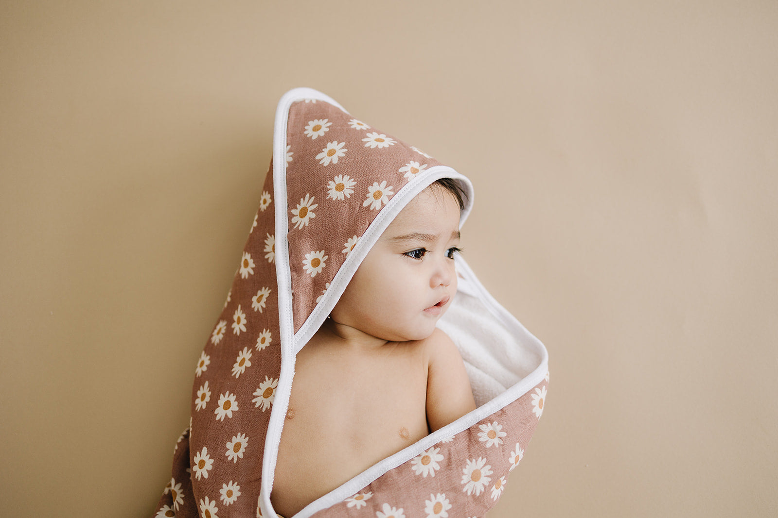 Daisy Dream Muslin Hooded Towel  Mebie Baby   