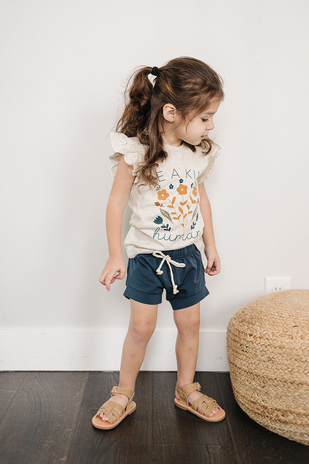 Be A Kind Human Ruffle Tee  Mebie Baby   