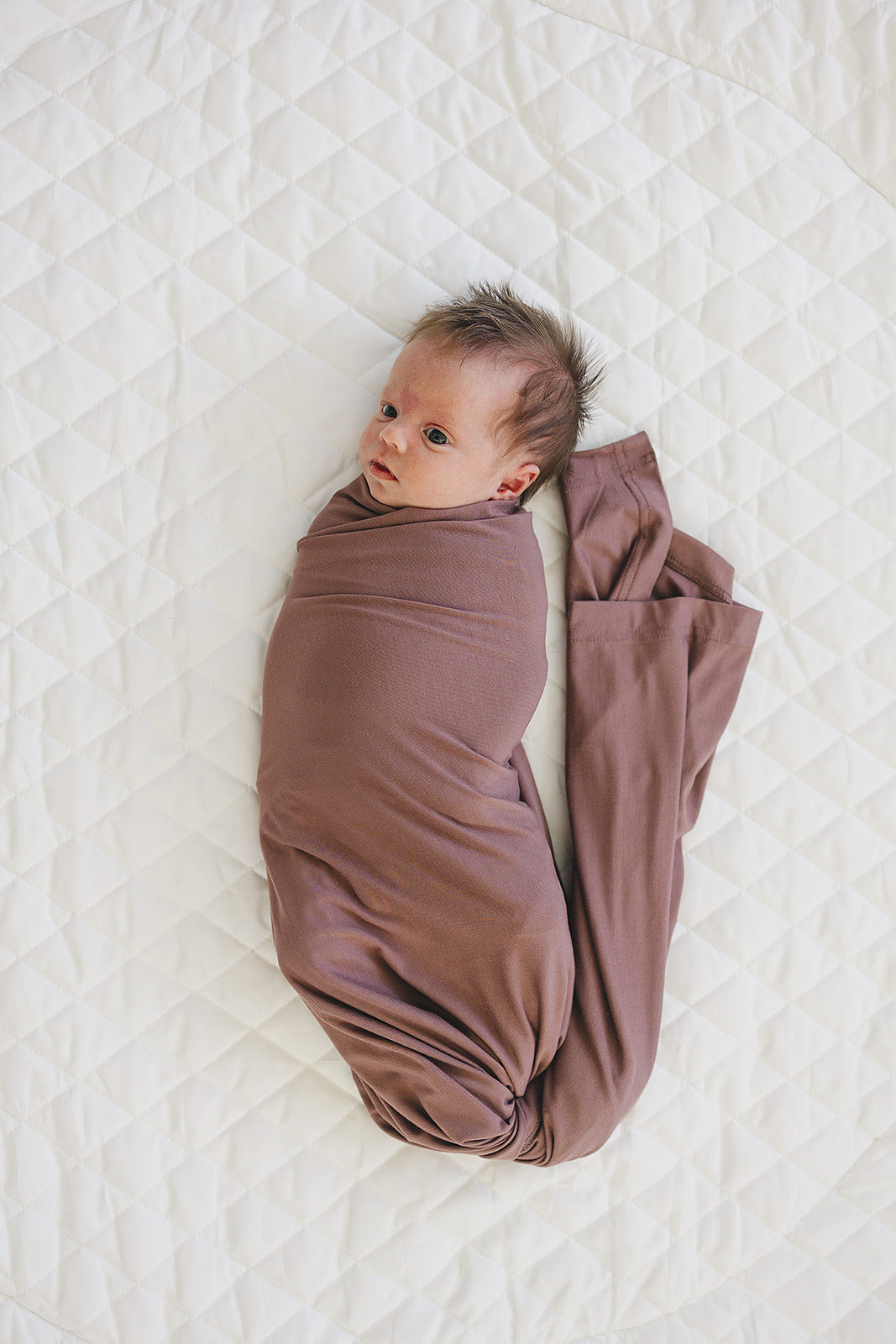 Plum Bamboo Stretch Swaddle  Mebie Baby   