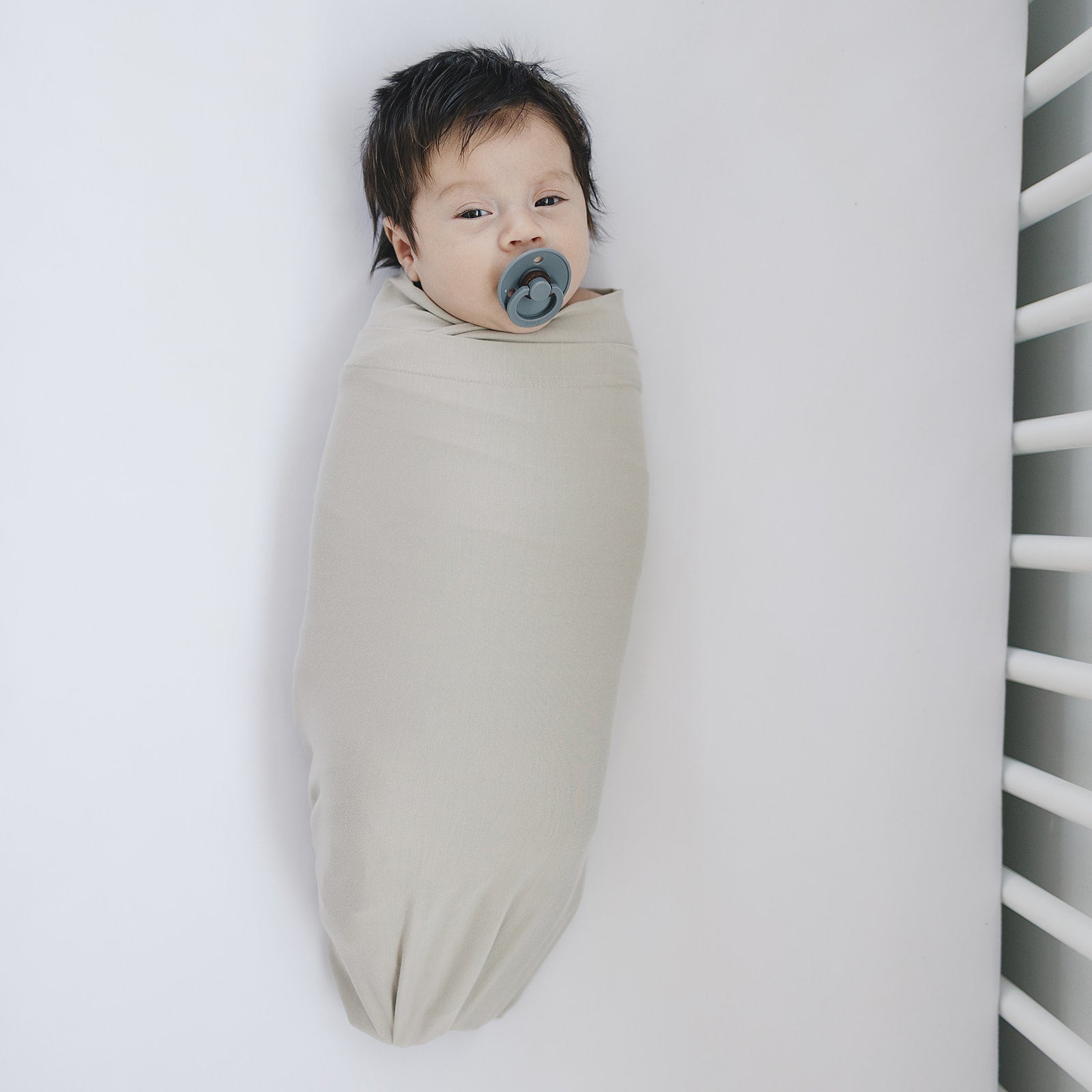 Oatmeal Bamboo Stretch Swaddle  Mebie Baby   