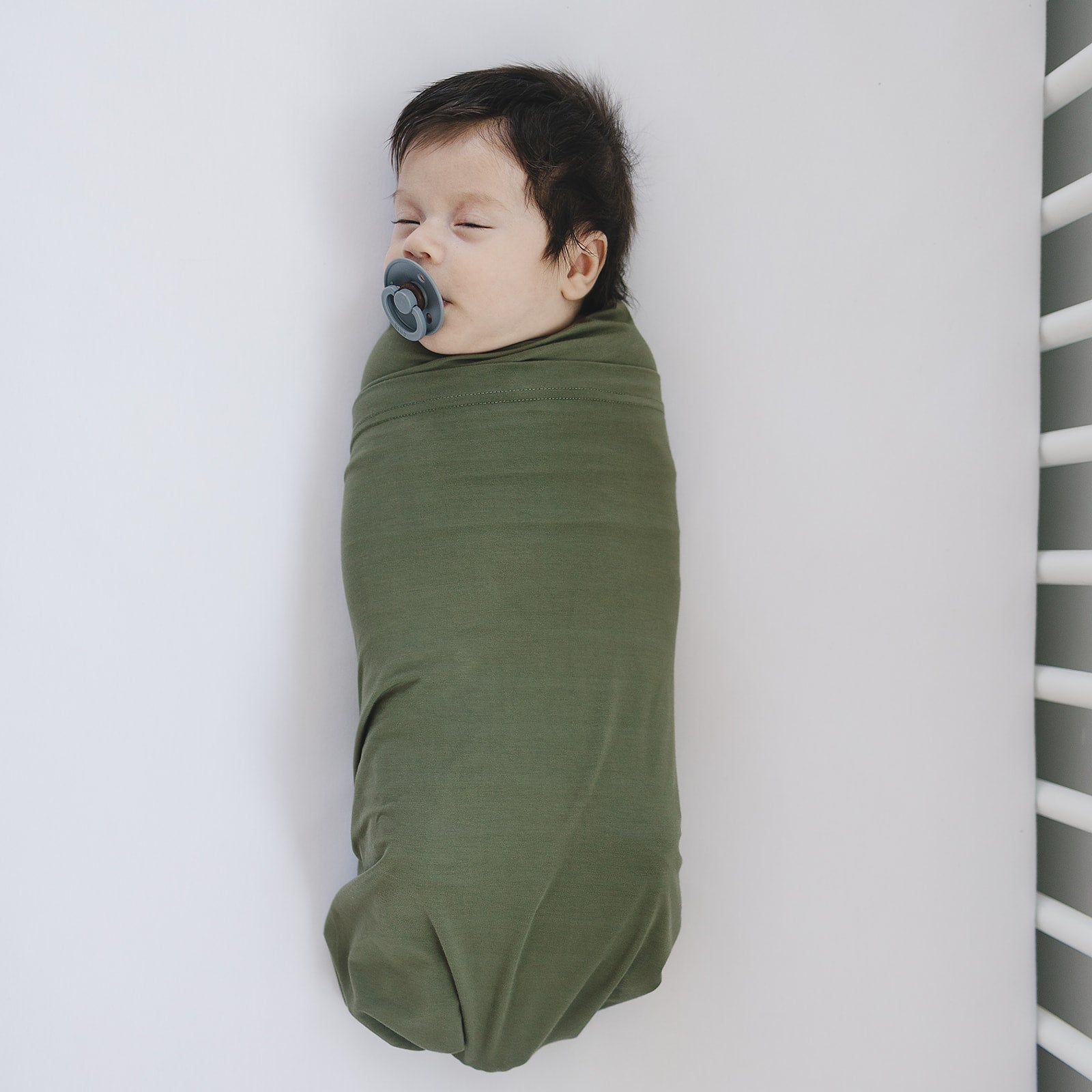 Olive Bamboo Stretch Swaddle  Mebie Baby   