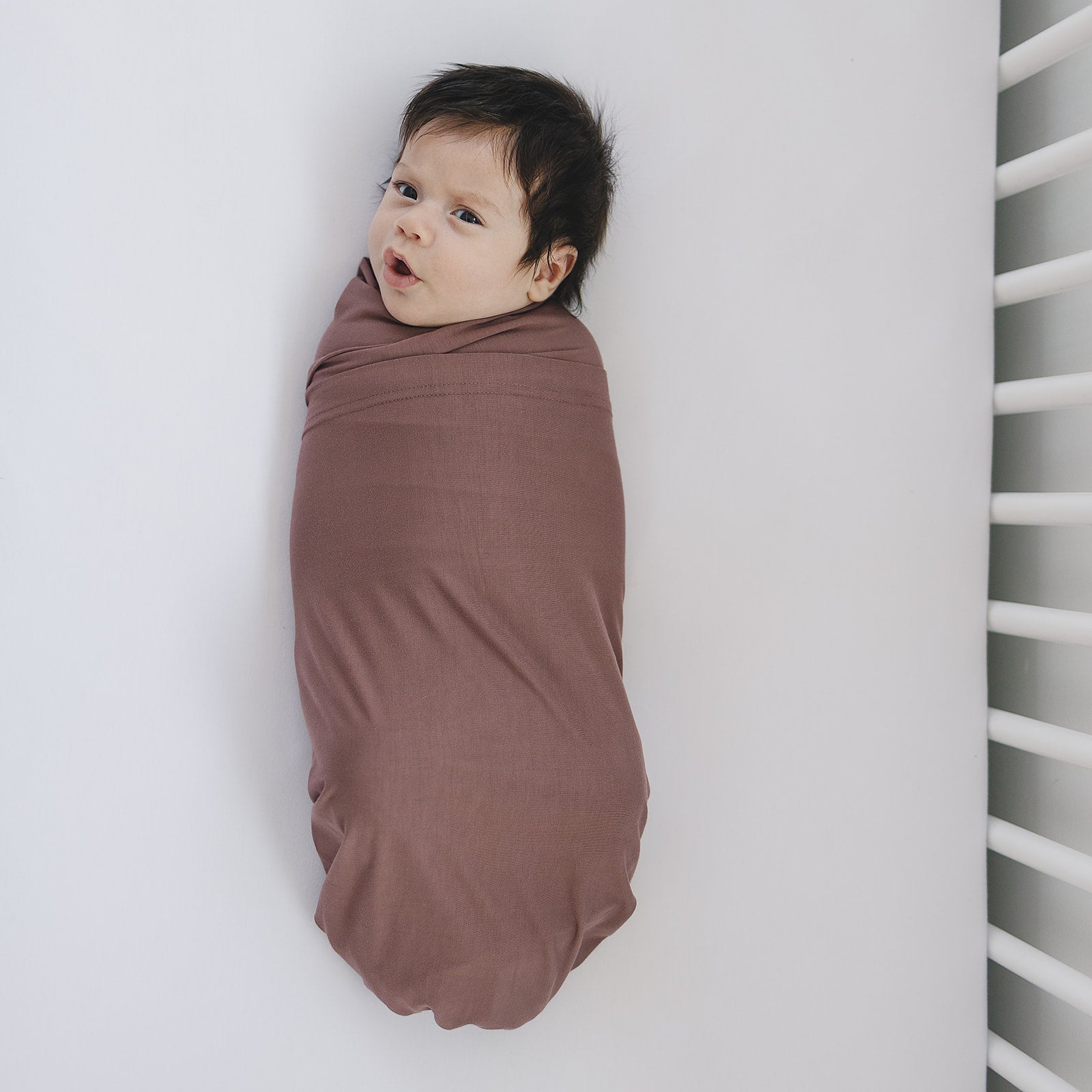 Plum Bamboo Stretch Swaddle  Mebie Baby   