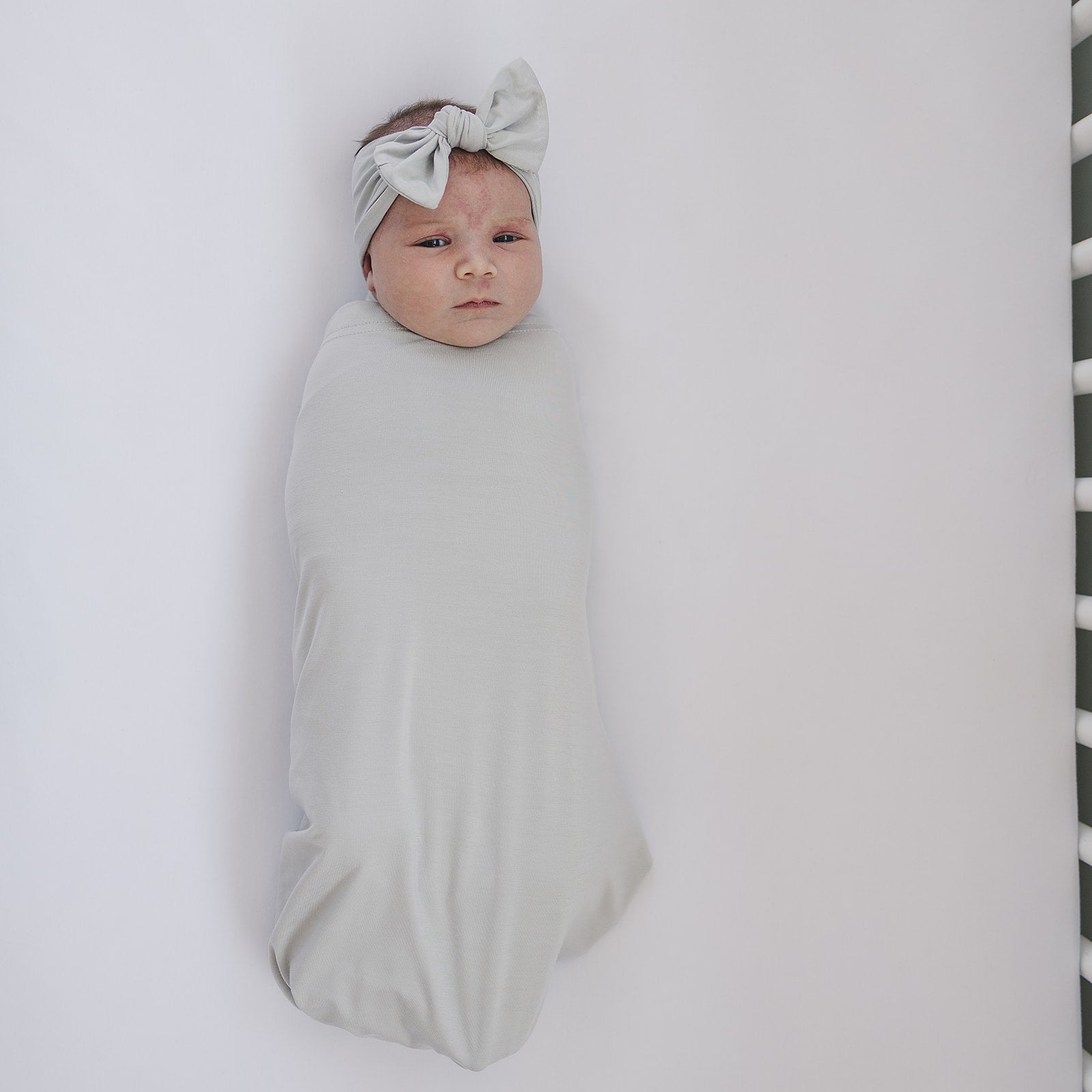 Stone Bamboo Stretch Swaddle  Mebie Baby   