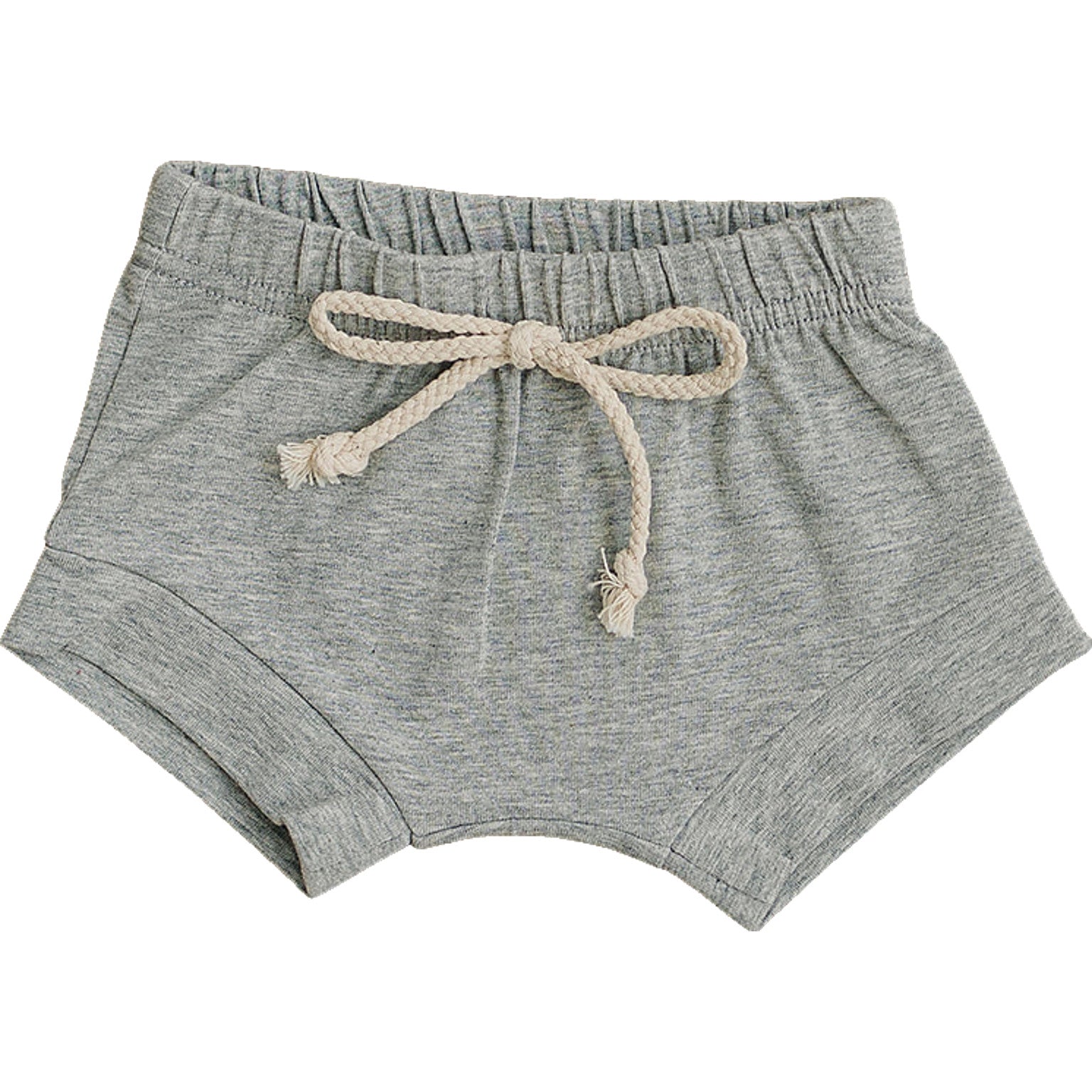 Heather Grey Cotton Shorts  Mebie Baby   