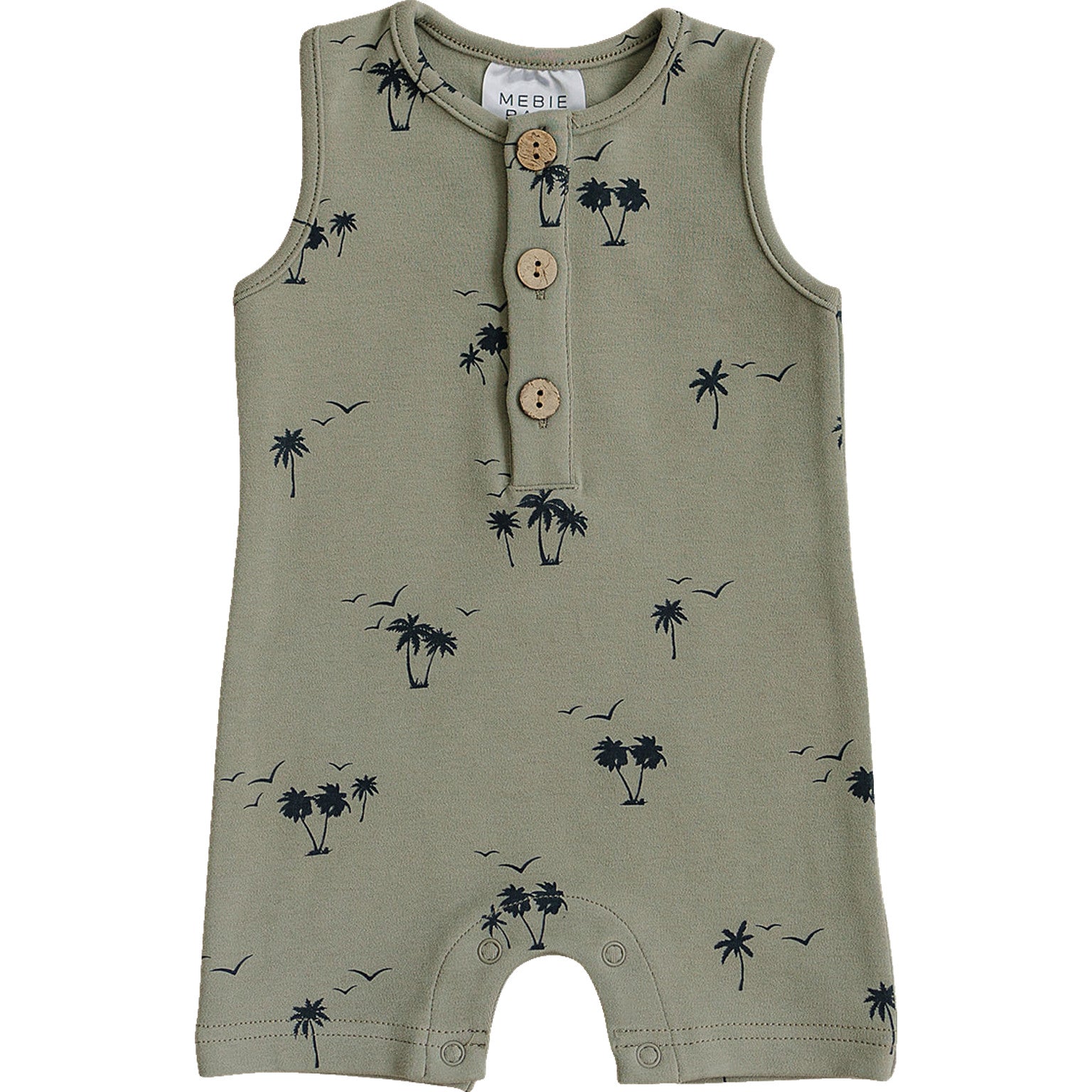 Palm Tree Short Romper  Mebie Baby   