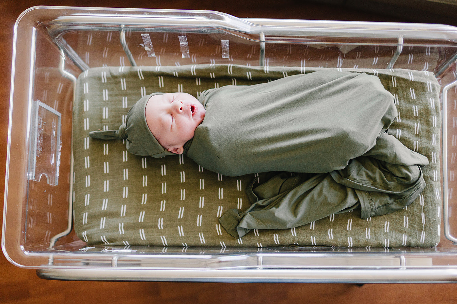 Olive Bamboo Stretch Swaddle  Mebie Baby   