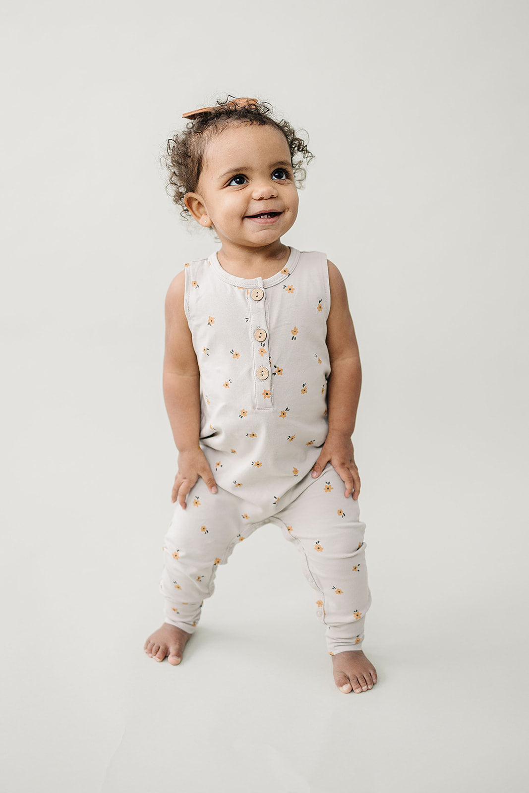 Floral Tank Romper  Mebie Baby   