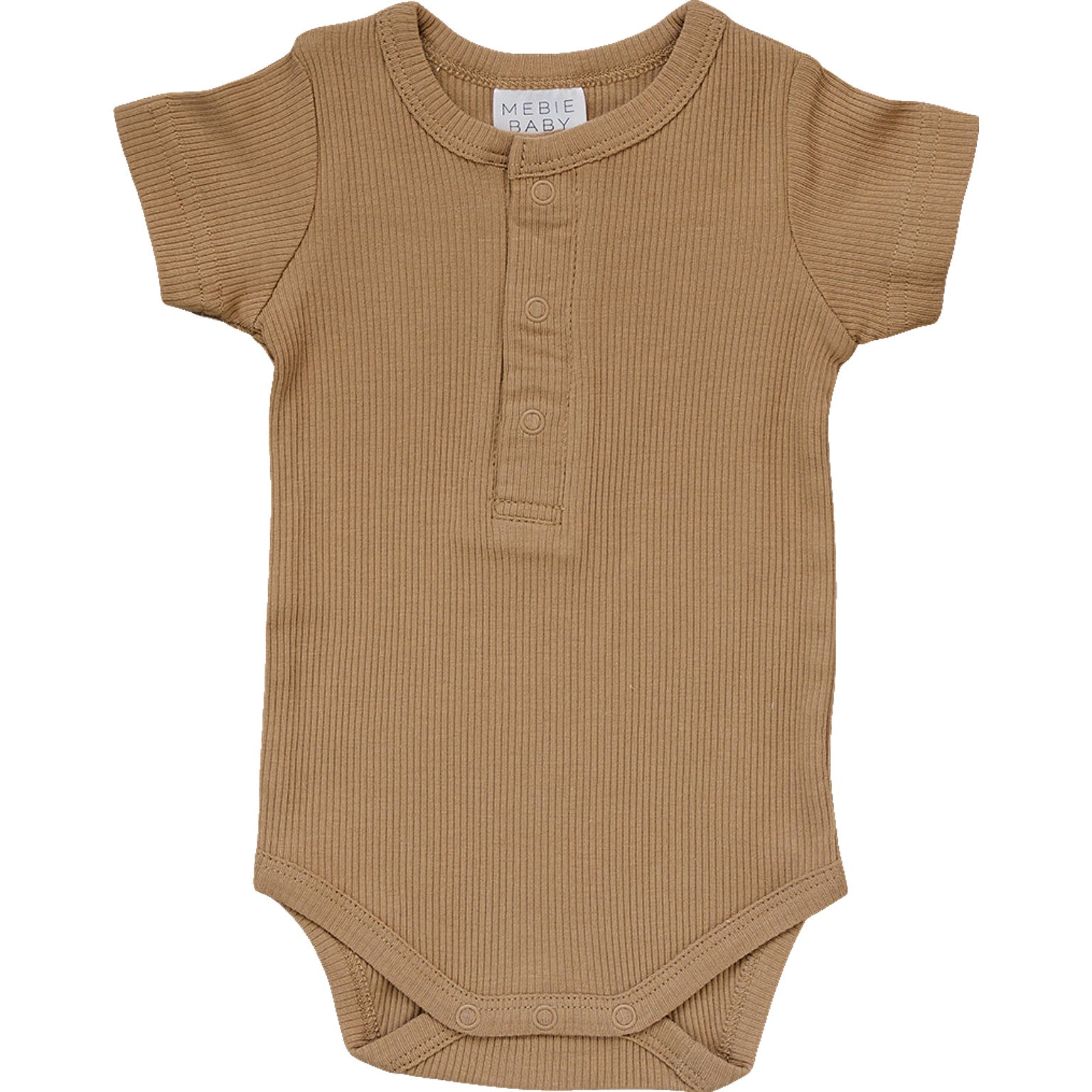 Cafe Organic Cotton Ribbed Snap Bodysuit  Mebie Baby   