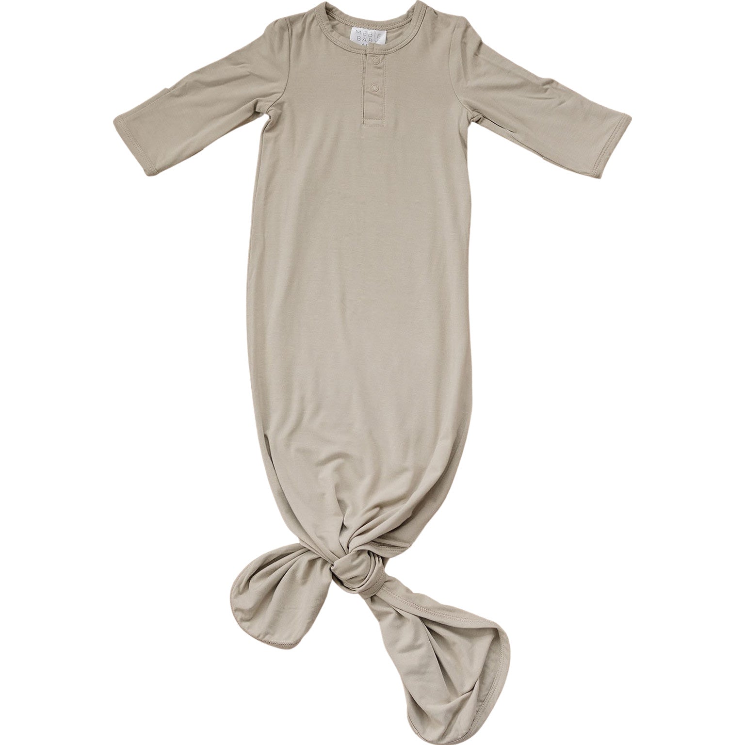 Oatmeal Bamboo Knot Gown  Mebie Baby   