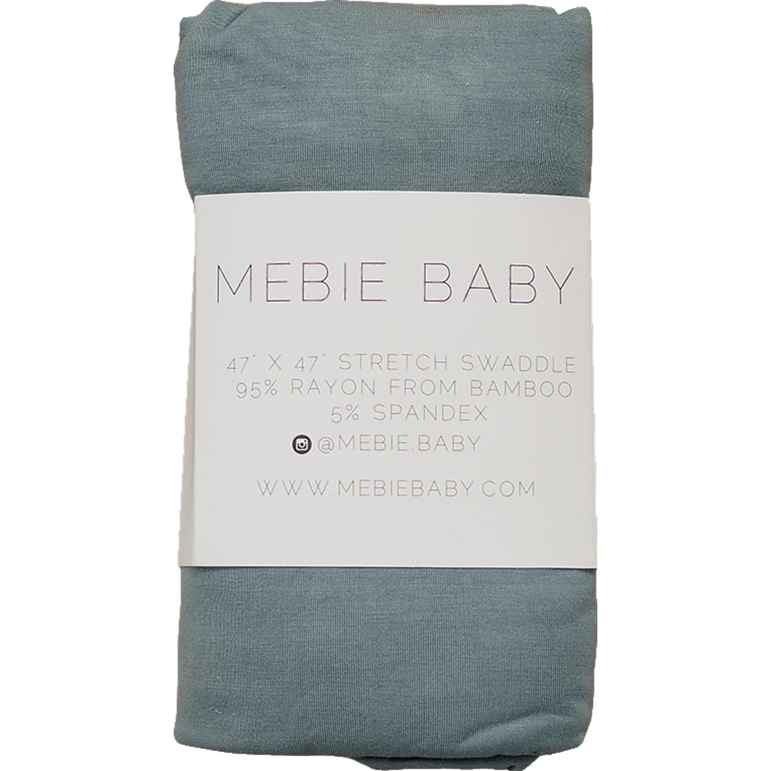 Dusty Blue Bamboo Stretch Swaddle  Mebie Baby   