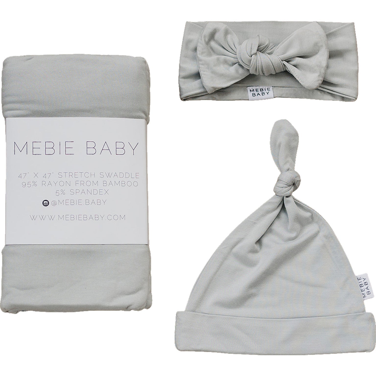 Stone Bamboo Hat OR Head Wrap Set  Mebie Baby   