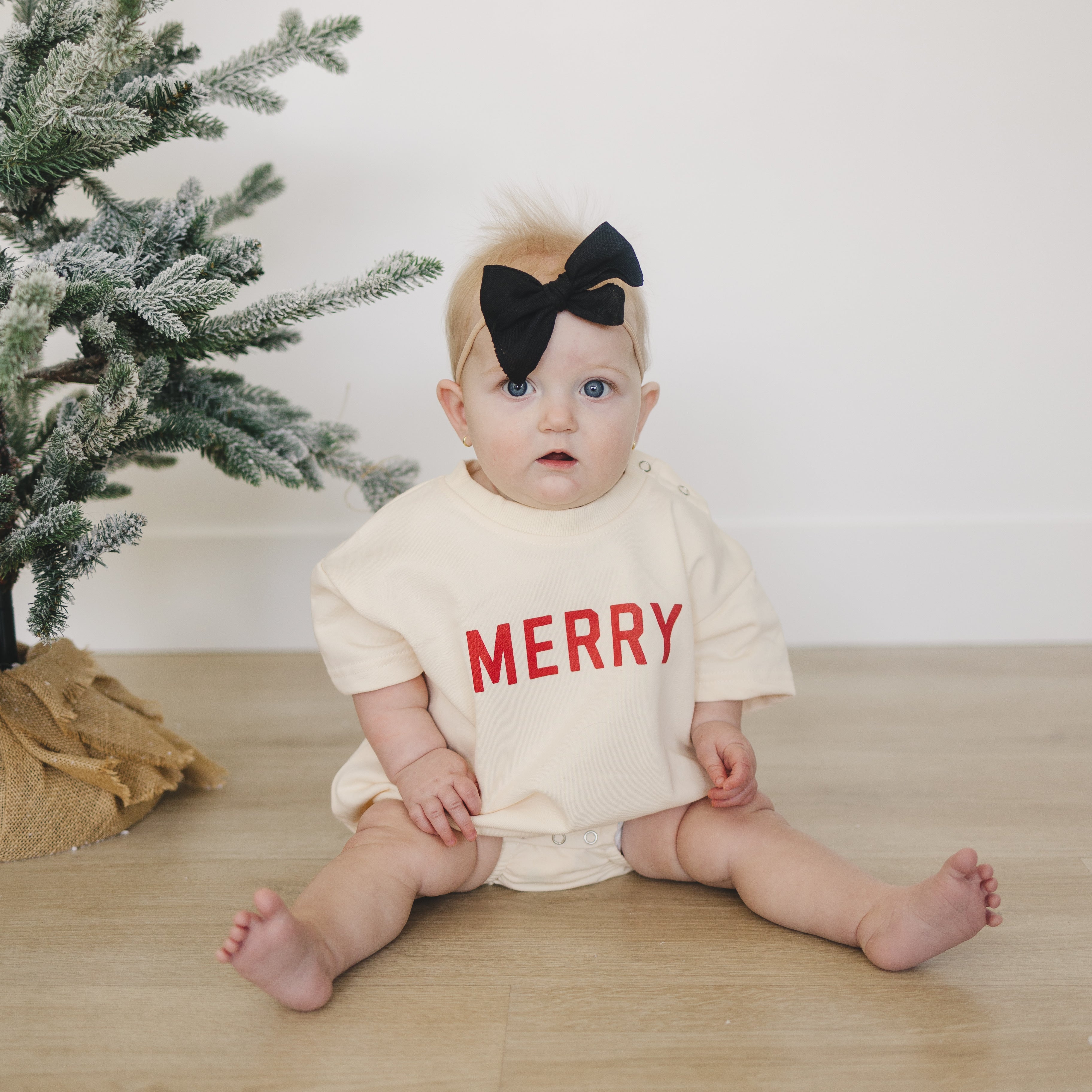 Merry Short Sleeved Sweatshirt Romper