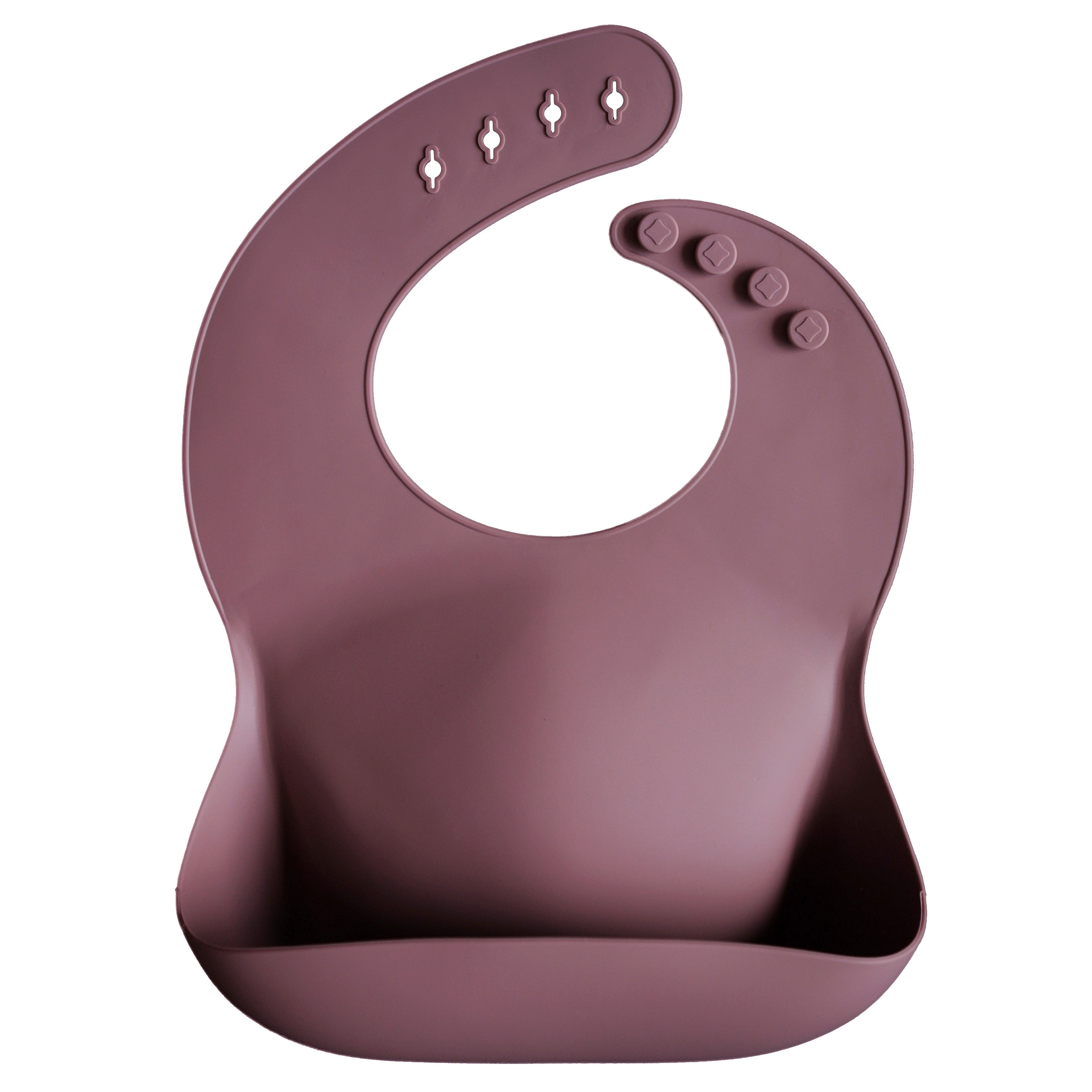 Silicone Baby Bib Silicone Bib Mushie Dusty Rose  