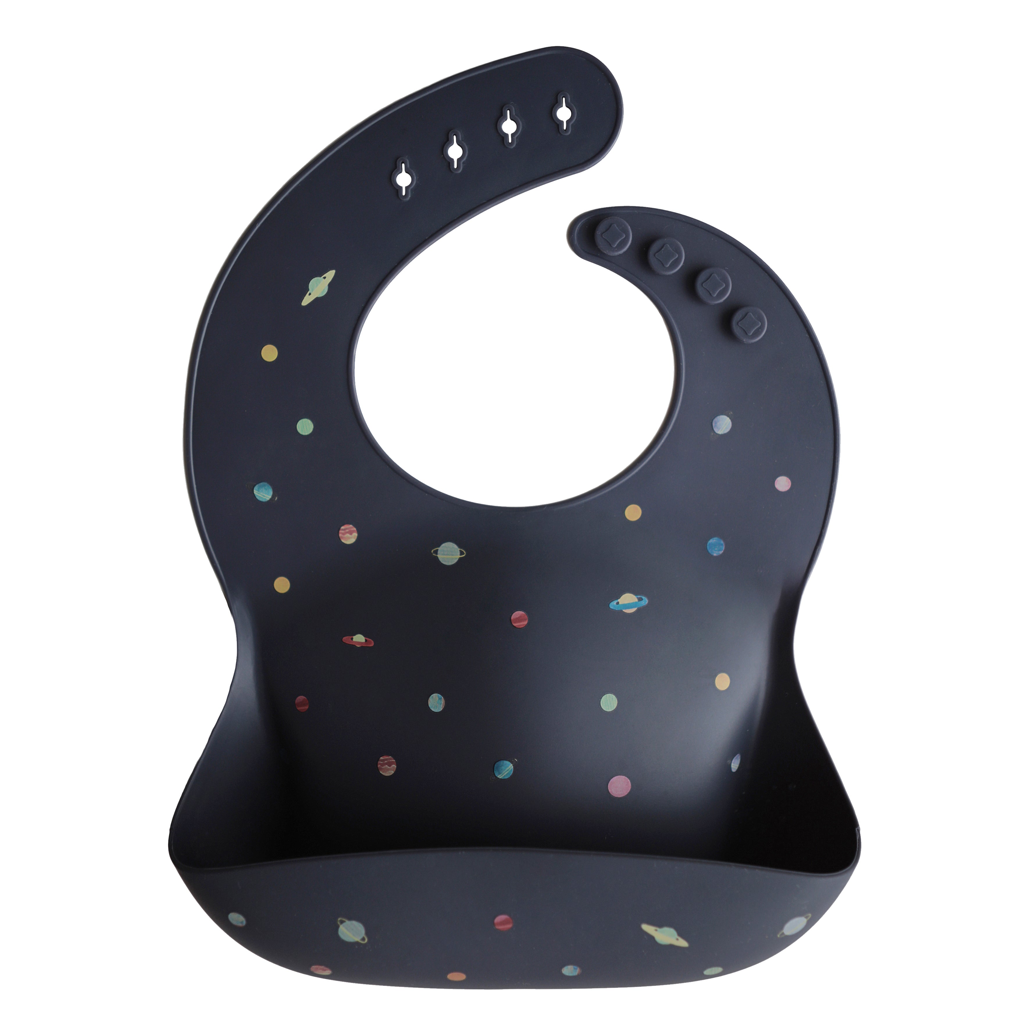 Silicone Baby Bib Silicone Bib Mushie Planets  