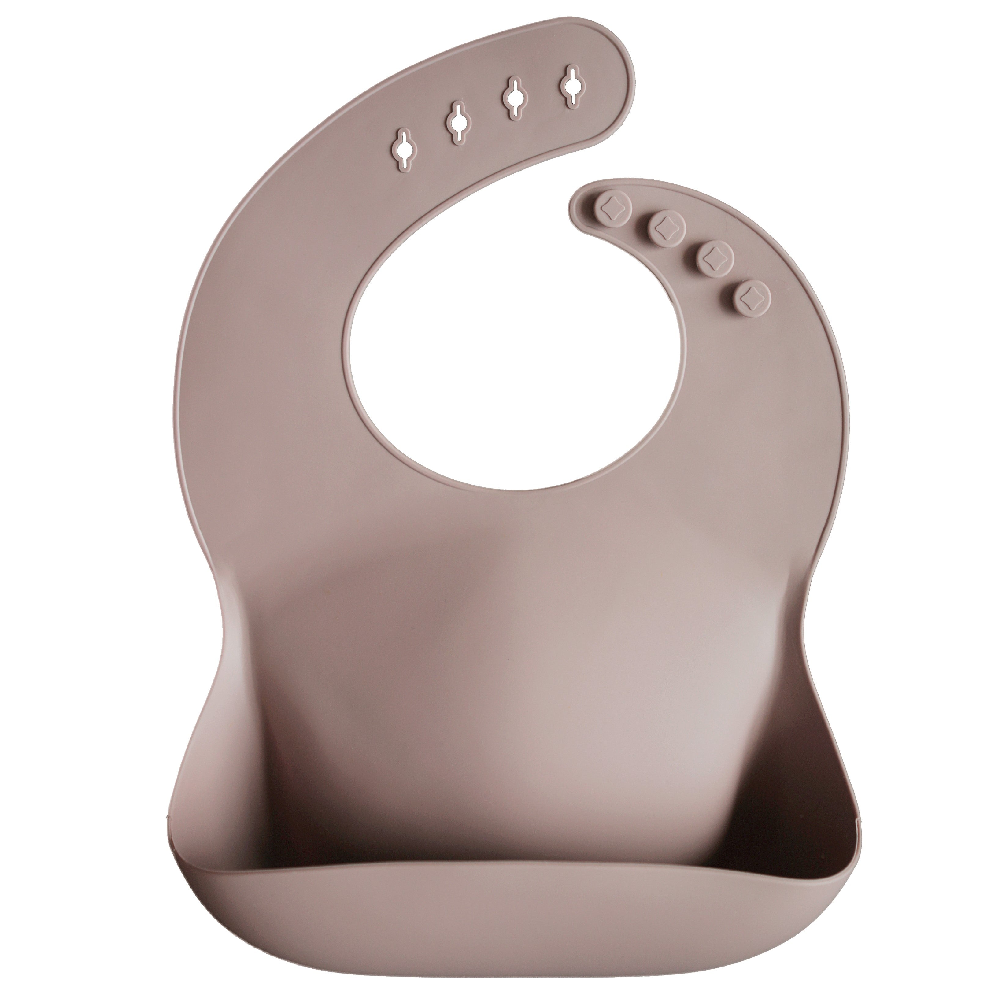 Silicone Baby Bib Silicone Bib Mushie Warm Taupe  