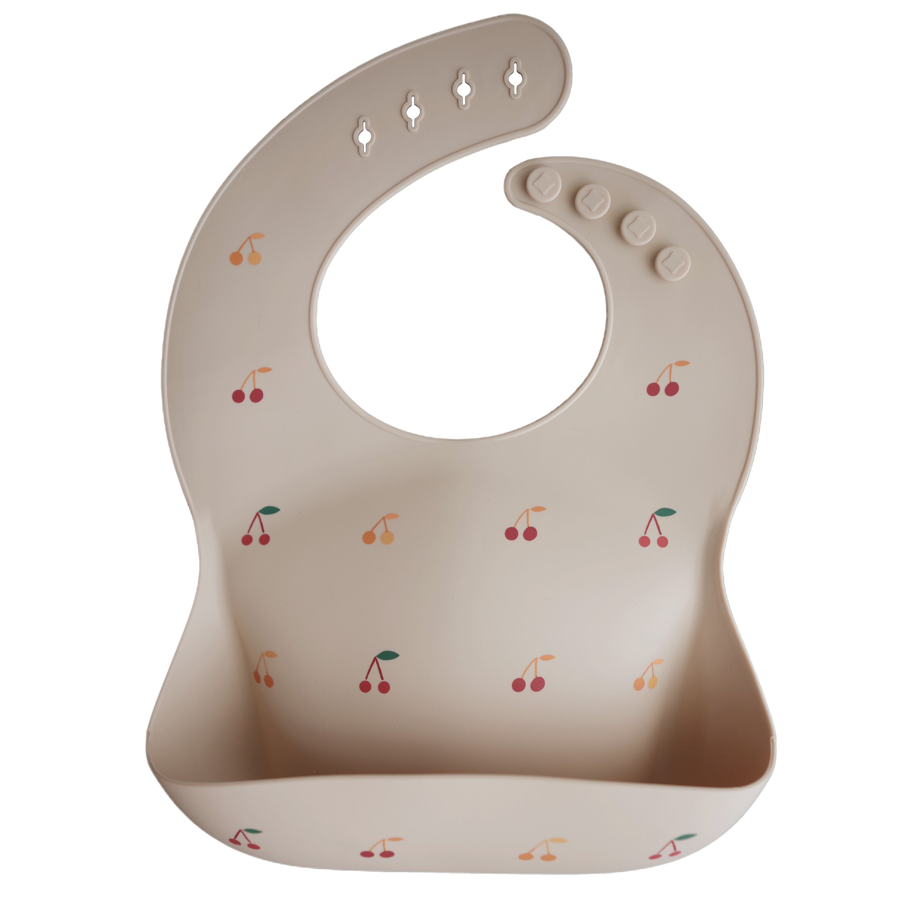 Silicone Baby Bib Silicone Bib Mushie Cherries  