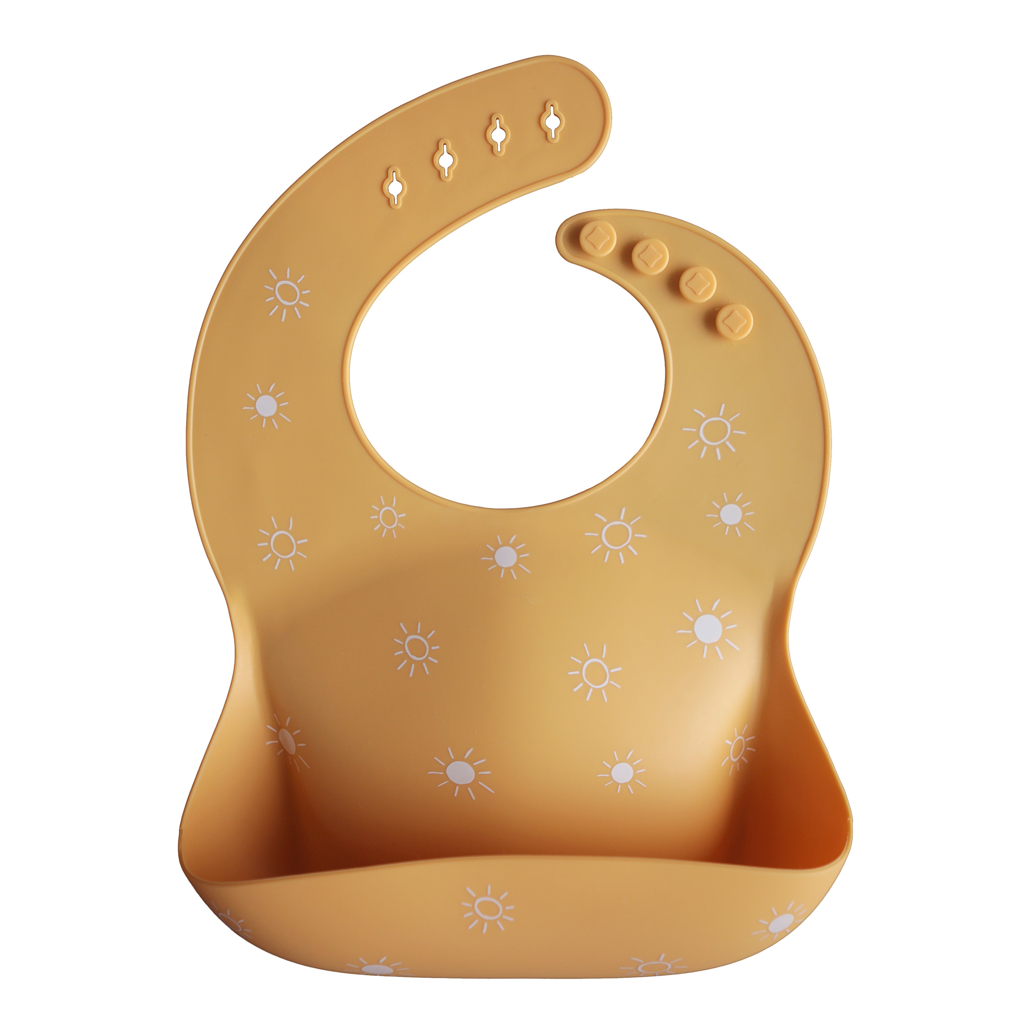 Silicone Baby Bib Silicone Bib Mushie Sun Orange  