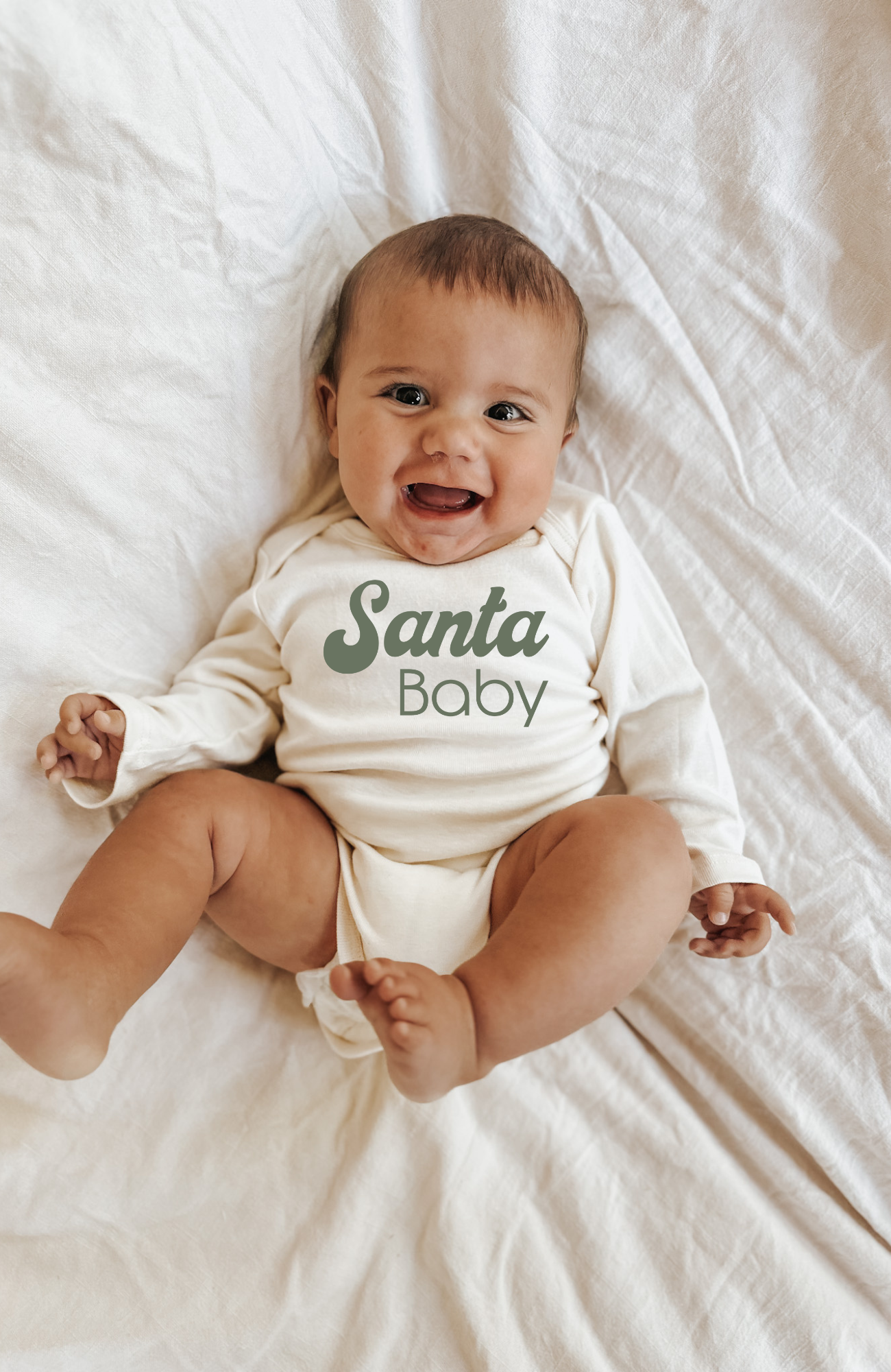Santa Baby Organic Baby Bodysuit Long Sleeve