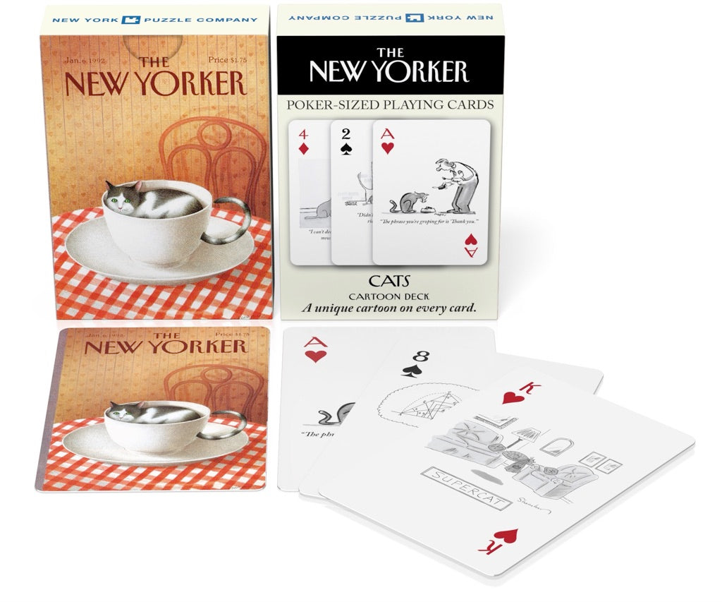 Cat Cartoons Playing Cards