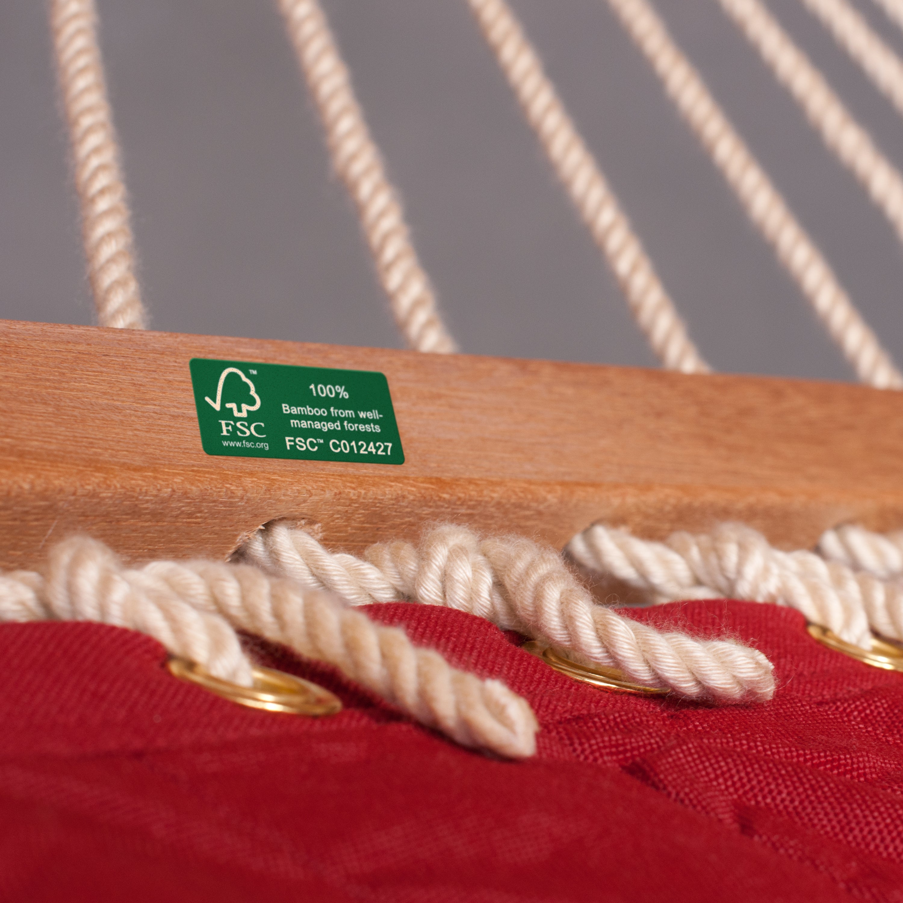 Nautico Anthracite Outdoor R Padded Red Pepper - Padded Kingsize Spreader Bar Hammock with Powder Coated Steel Stand