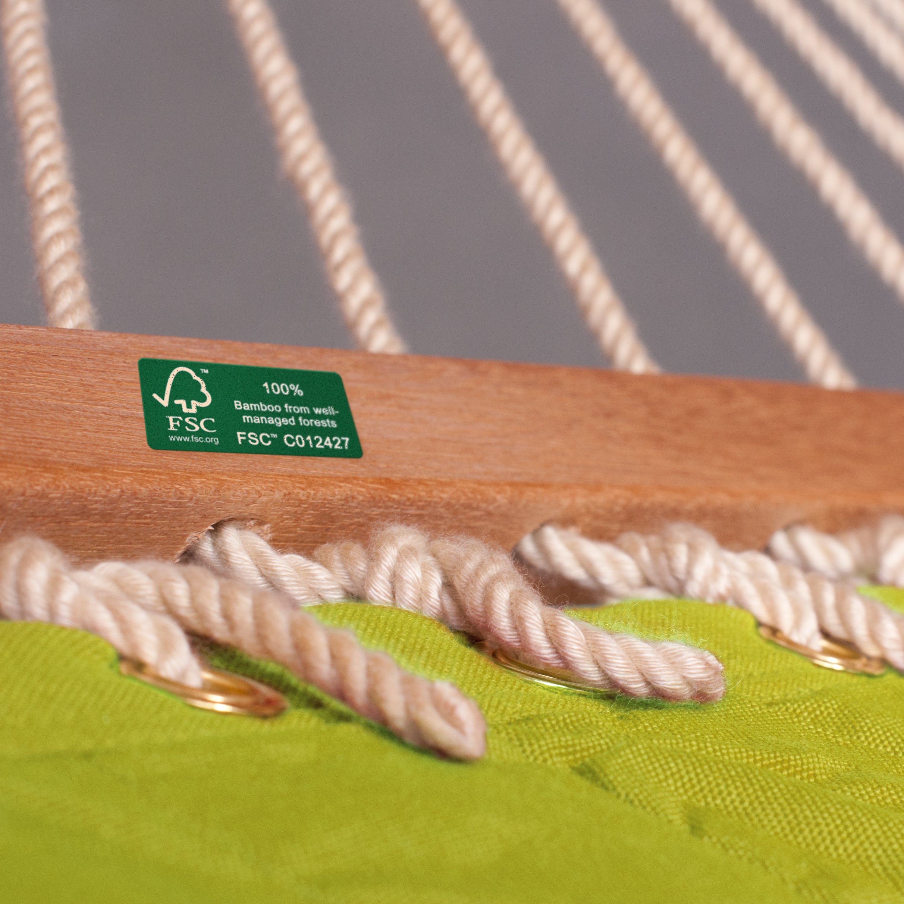 Nautico Anthracite Outdoor R Padded Avocado - Padded Kingsize Spreader Bar Hammock with Powder Coated Steel Stand