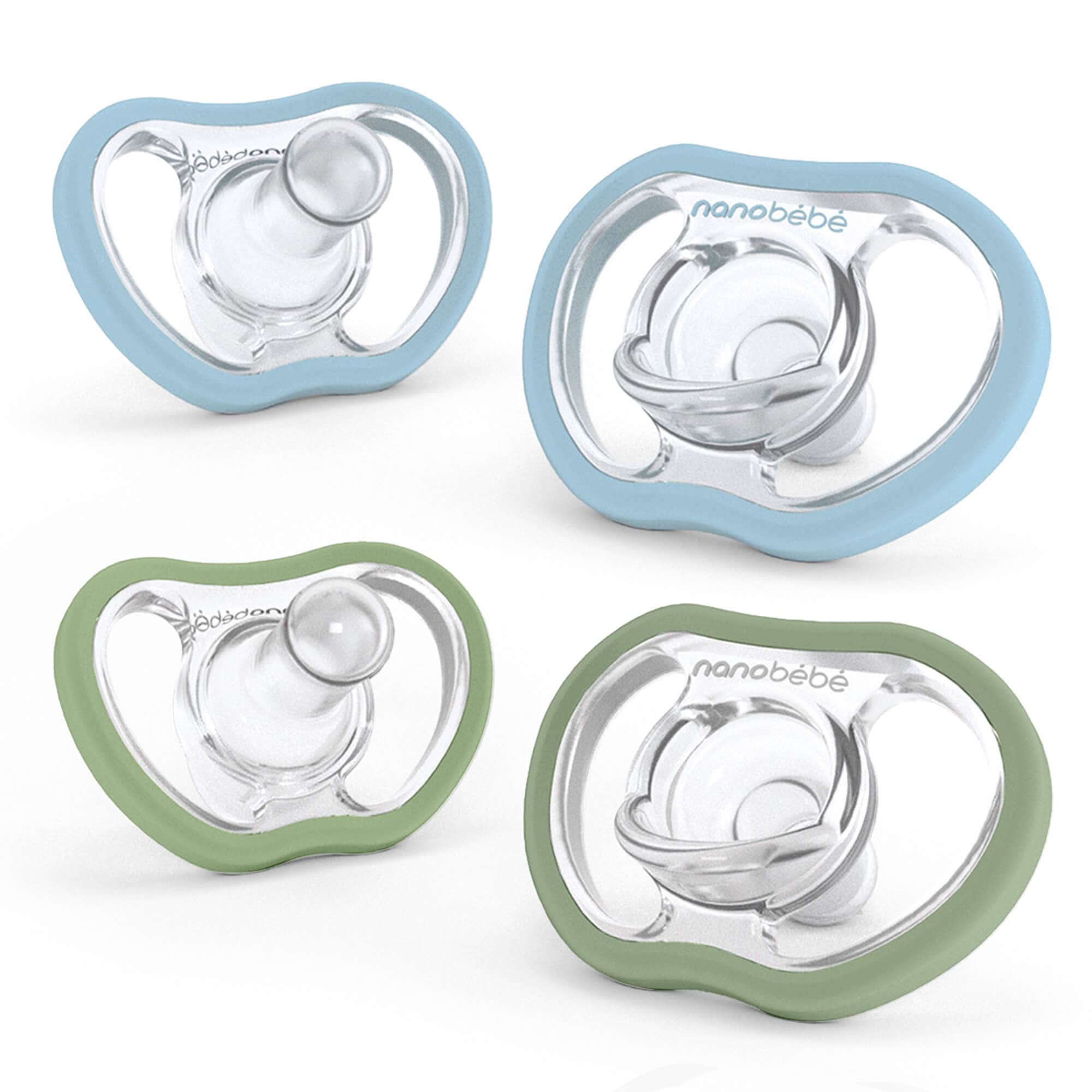 Limited-Edition Sky Blue Pacifier Pacifiers & Teethers Nanobébé US 4m+ Active 4pk Sky & Sage 