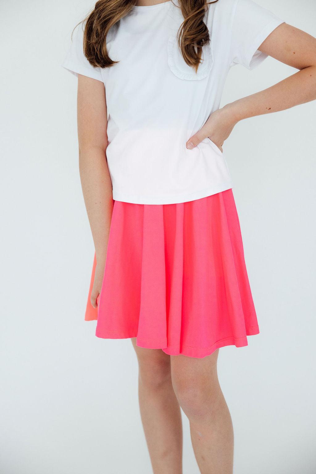 Bubblegum Pink Sequin Twirl Skort
