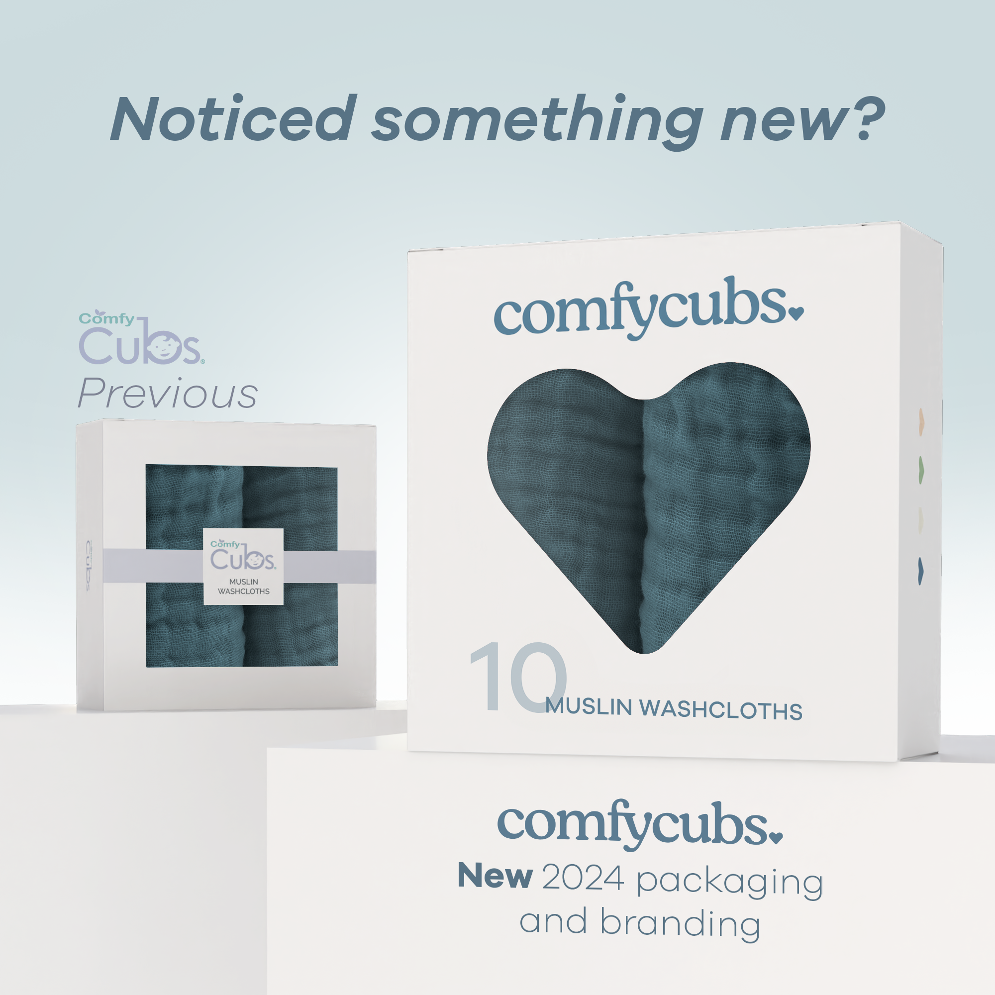 Muslin Washcloths by Comfy Cubs - Neptune