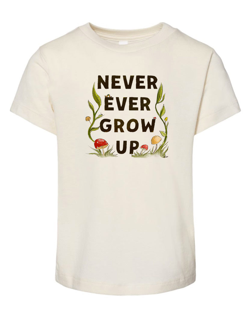 Never Ever Grow Up - Natural [Children's Tee] Onesie Raising Tito   