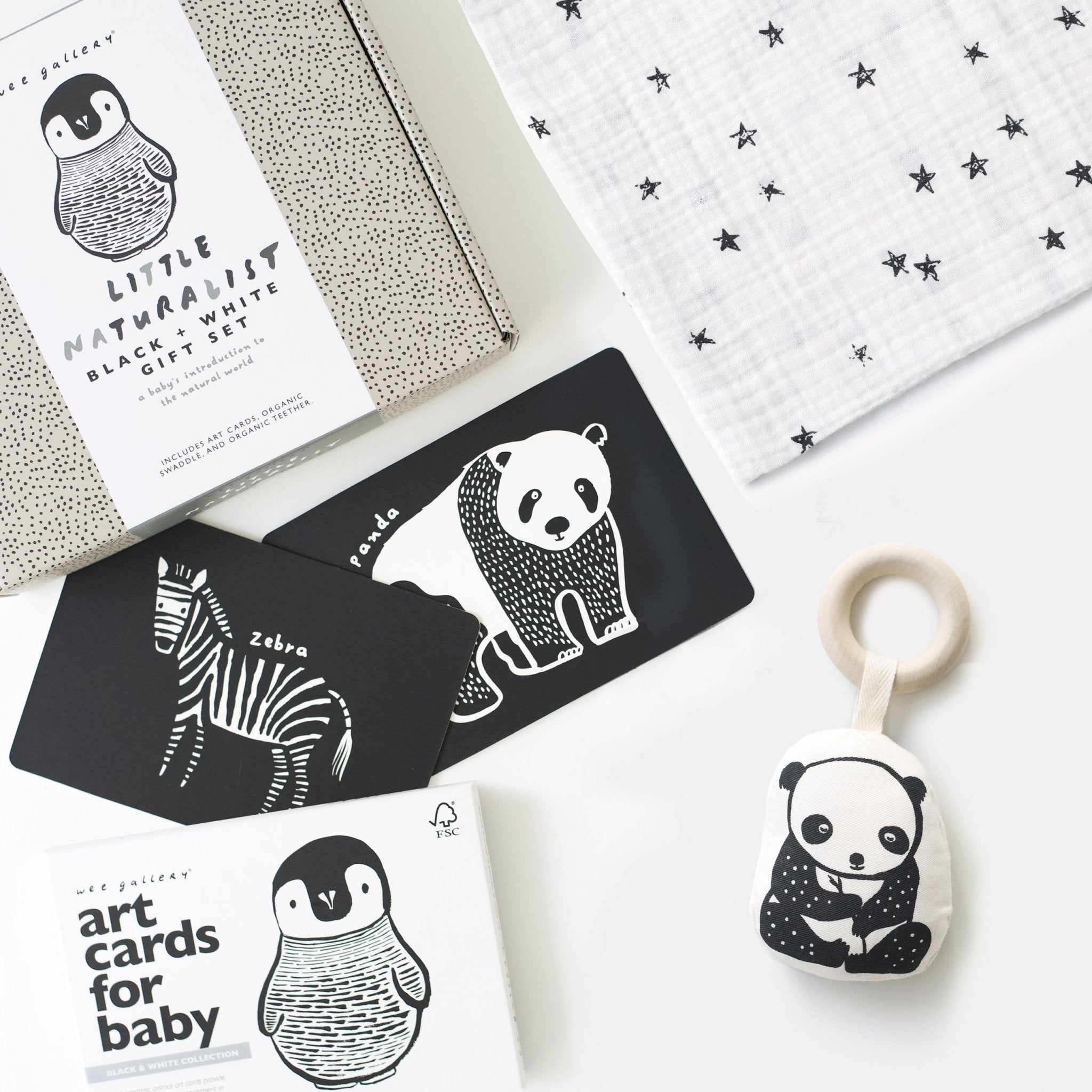 Newborn Baby Gift Set - Black + White