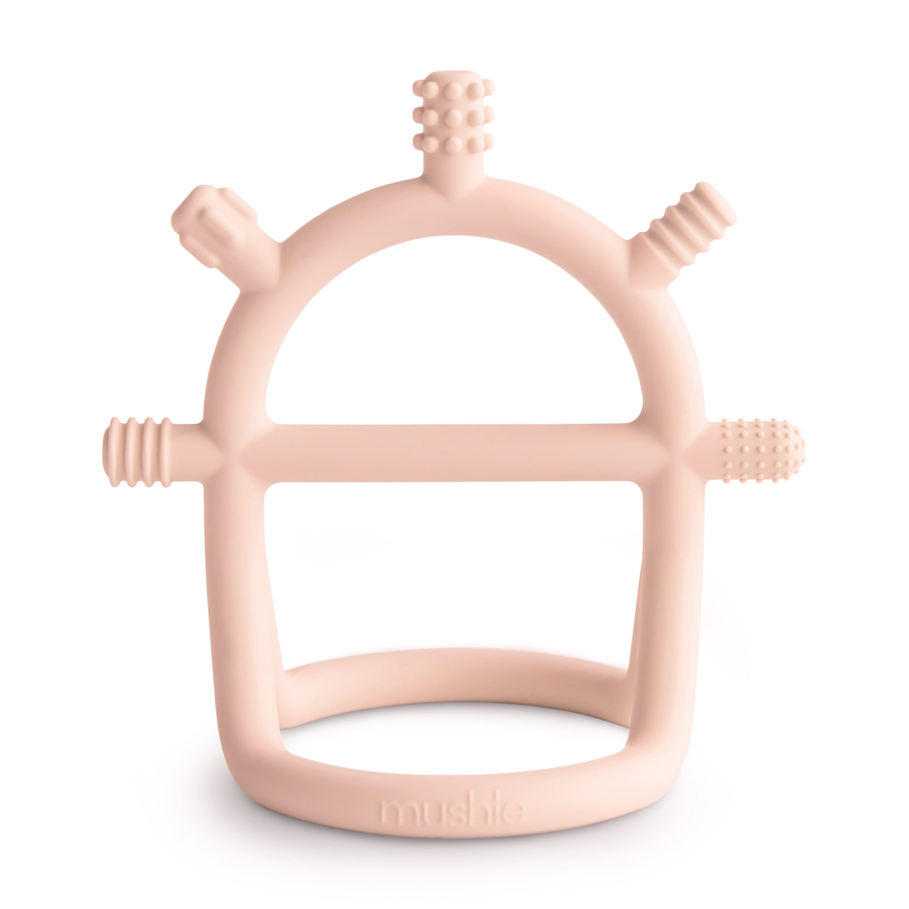 No-Drop Sensory Teether teether Mushie Blush  