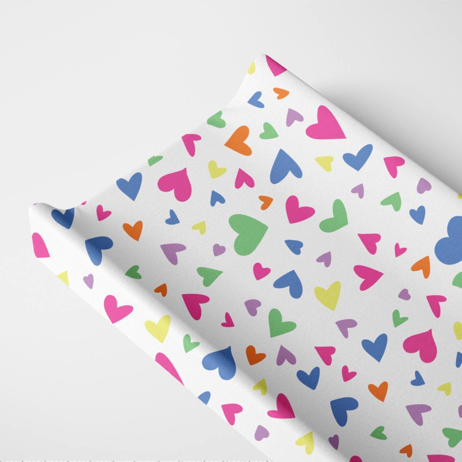 Organic Changing Pad Cover - Colorful Hearts Baby & Toddler Norani Baby   