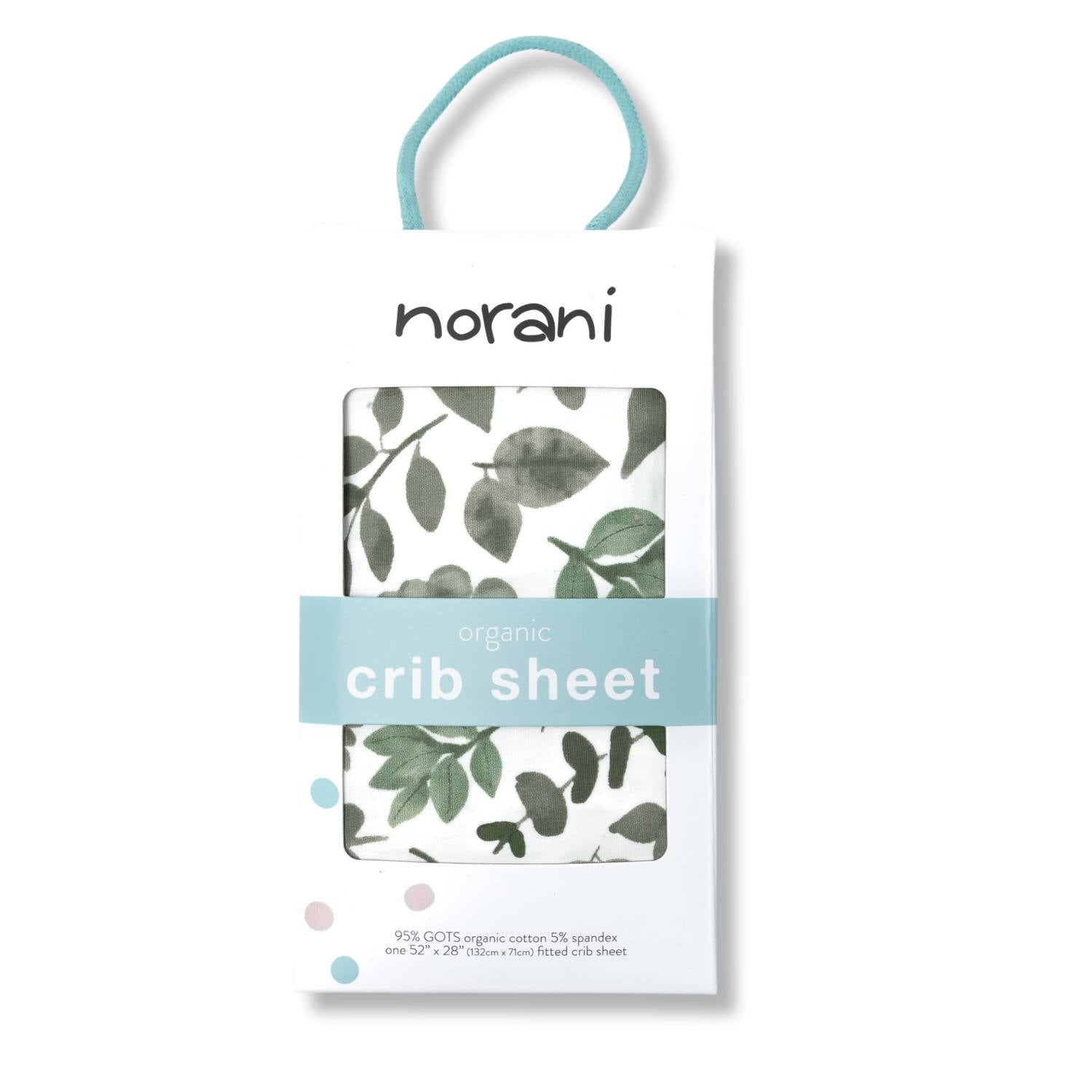 Organic Crib Sheet - Green Leaves Crib Sheets Norani Baby   