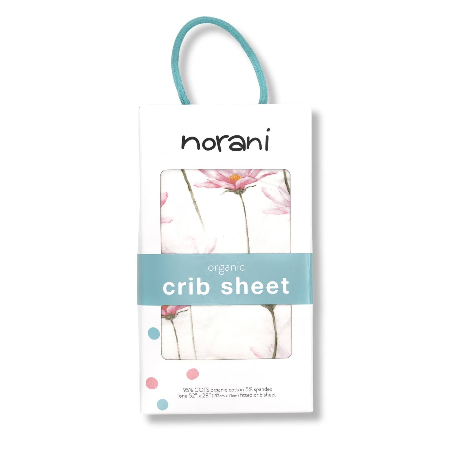 Organic Crib Sheet - Pink Petals Crib Sheets Norani Baby   