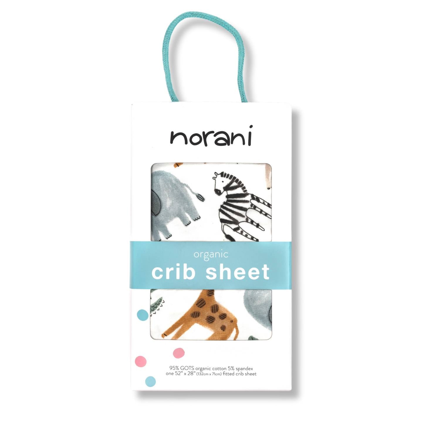 Organic Crib Sheet - Safari Animals Crib Sheets Norani Baby   