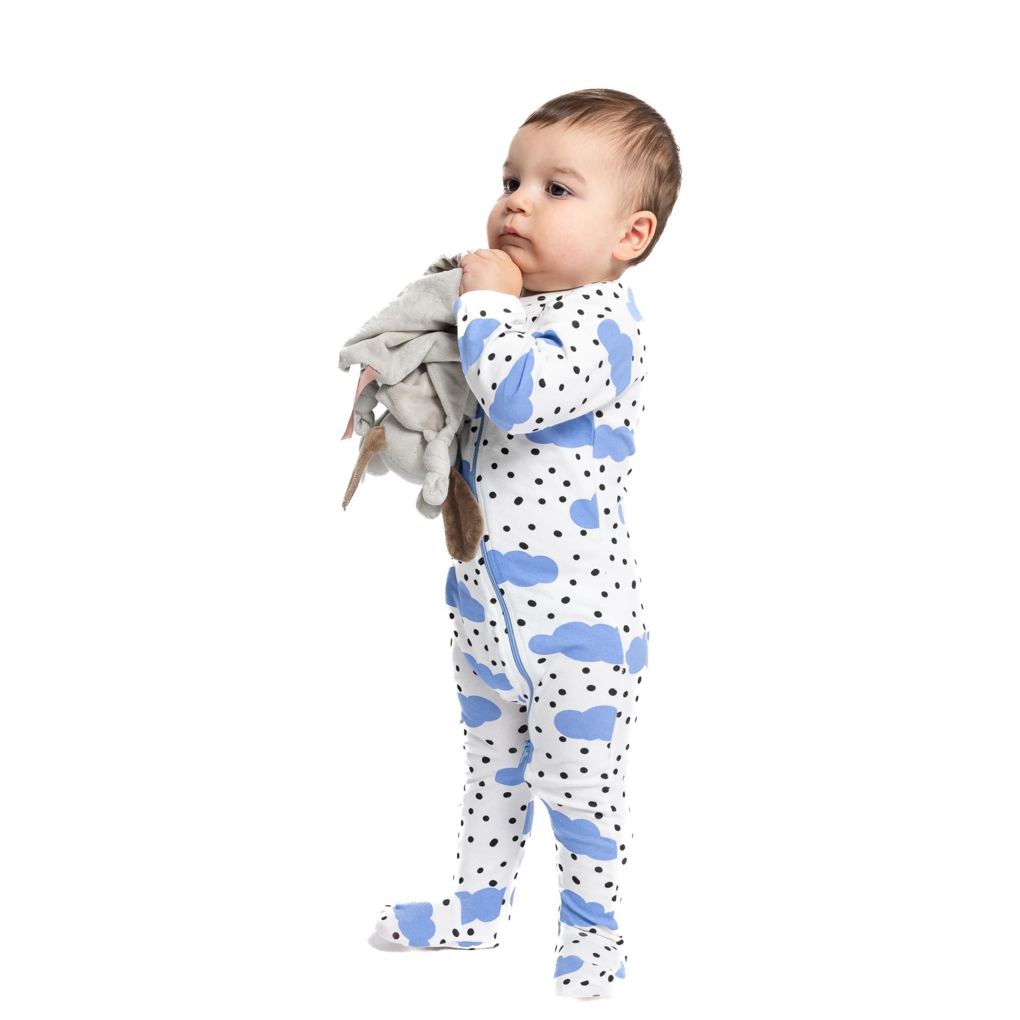 Organic Footie - Blue Clouds Baby & Toddler Norani Baby   