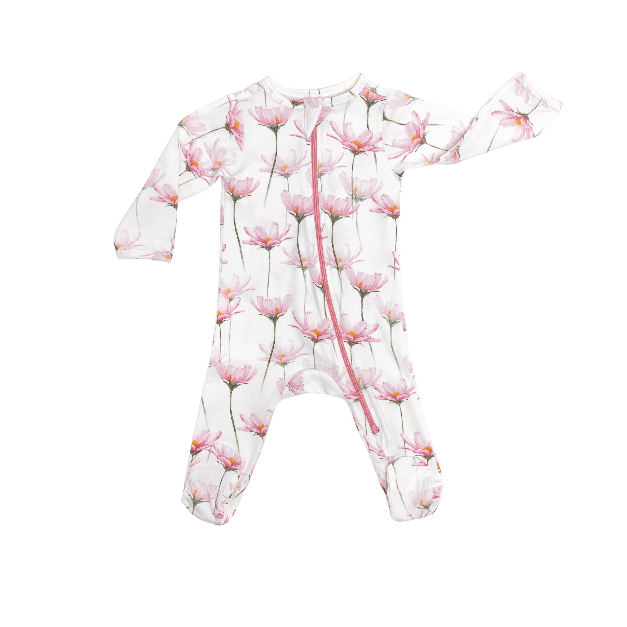 Organic Footie - Pink Petals Baby & Toddler Norani Baby   