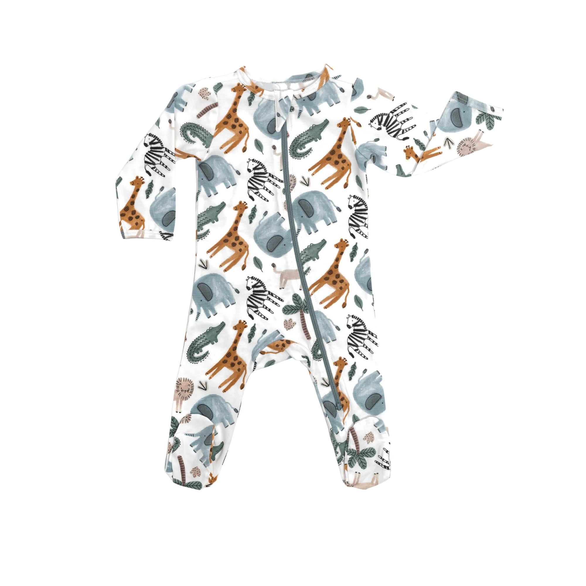 Organic Footie - Safari Animals Baby & Toddler Norani Baby   