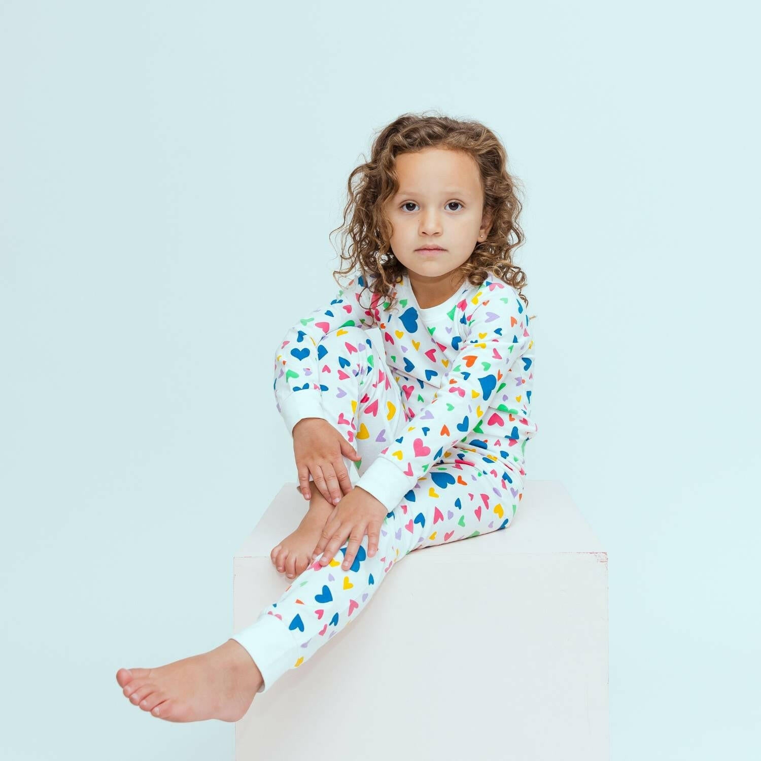 Kids Pajamas - Colorful Hearts Baby & Toddler Sleepwear Norani Baby   
