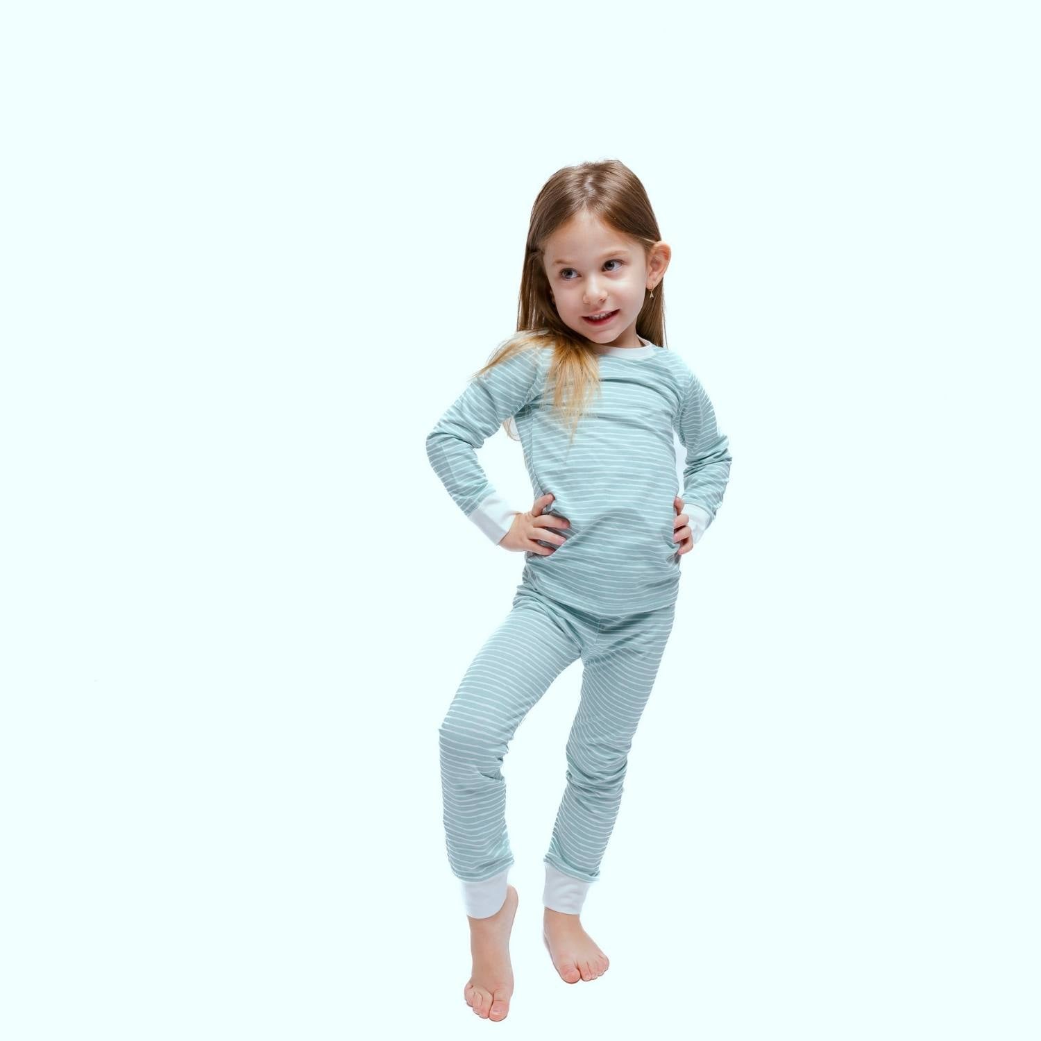 Kids Pajamas - Green Stripes Baby & Toddler Sleepwear Norani Baby   