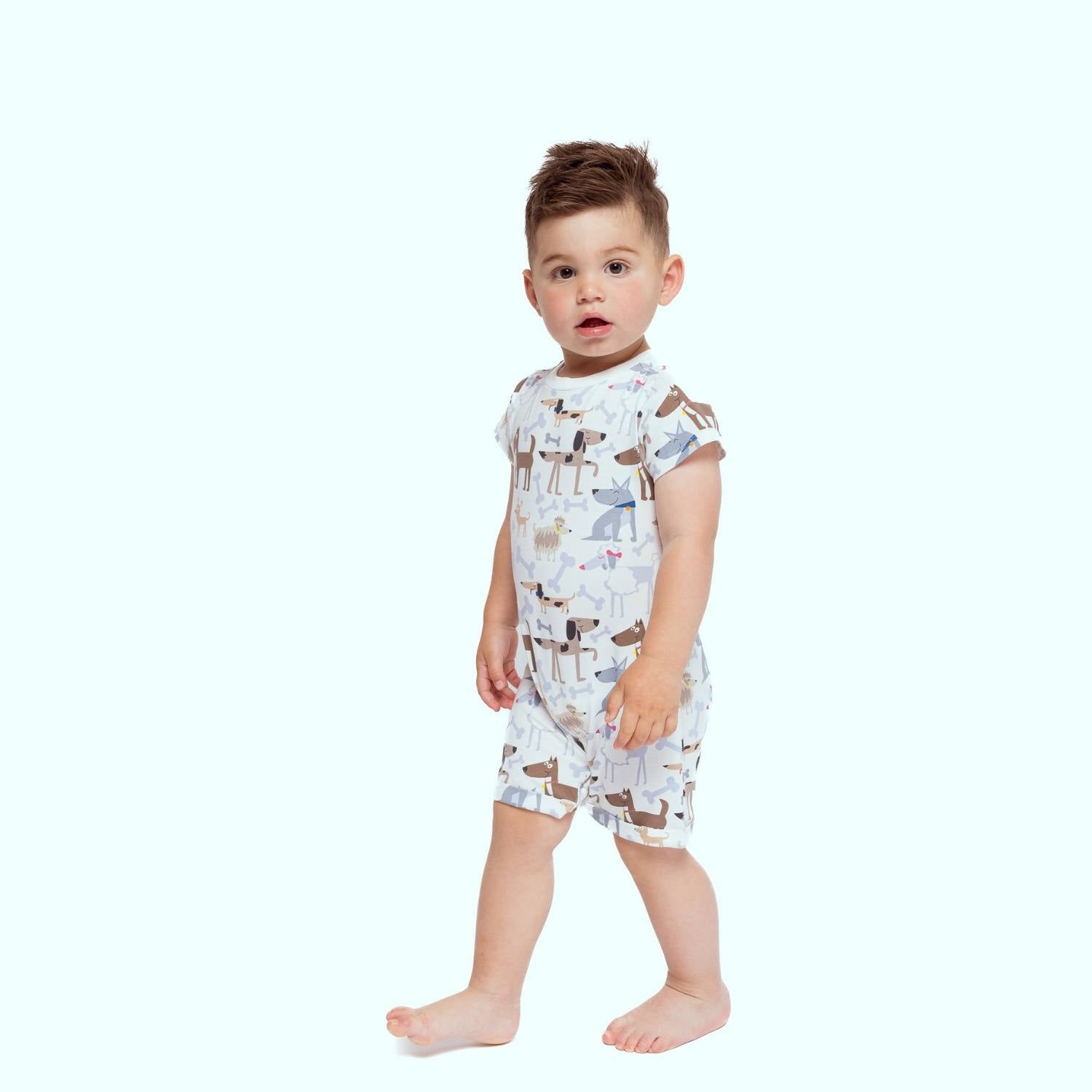 Organic Snap Romper in Dogs Baby & Toddler Norani Baby   