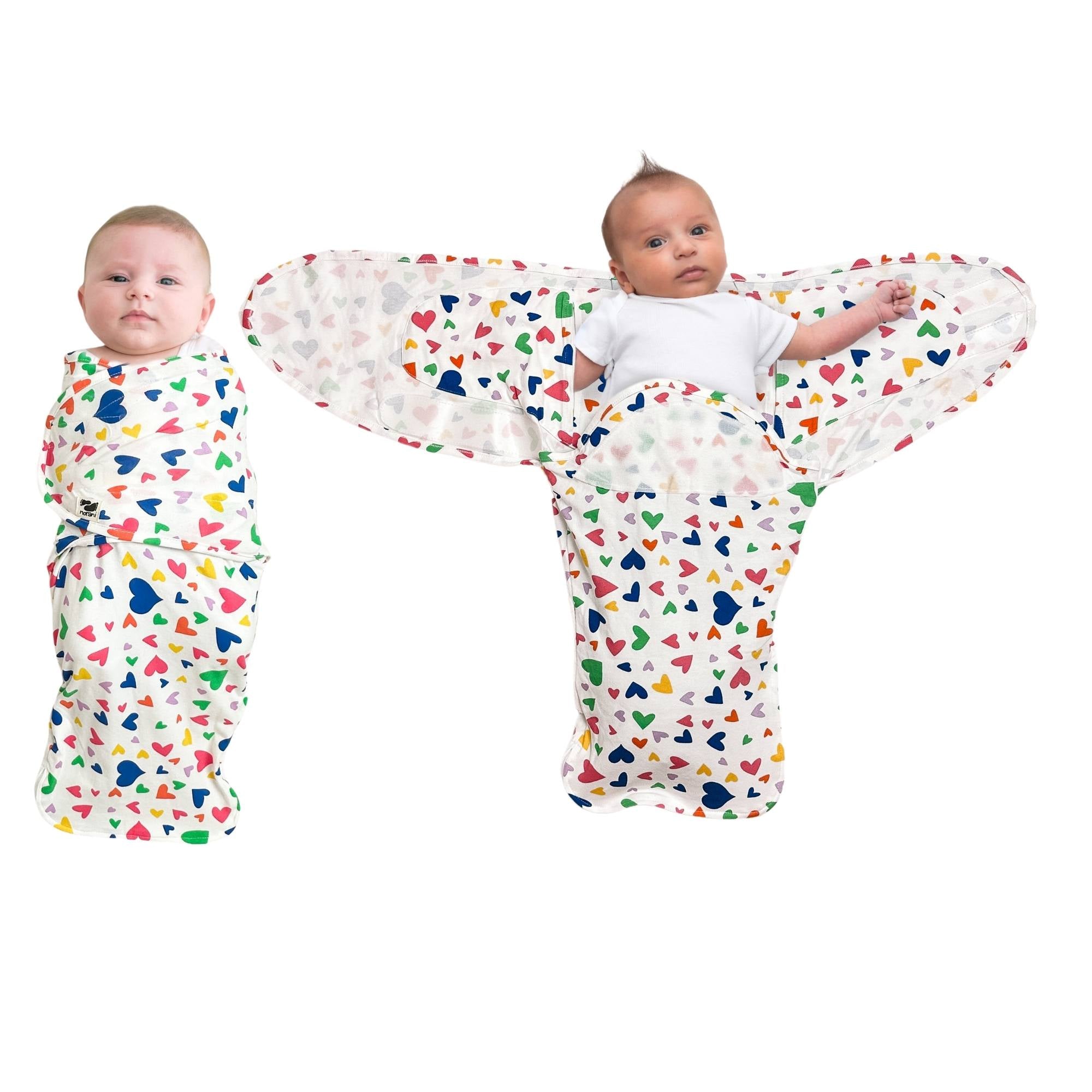 Snugababe Swaddle™ Sleep Pod - Colorful Hearts Baby & Toddler Norani Baby   