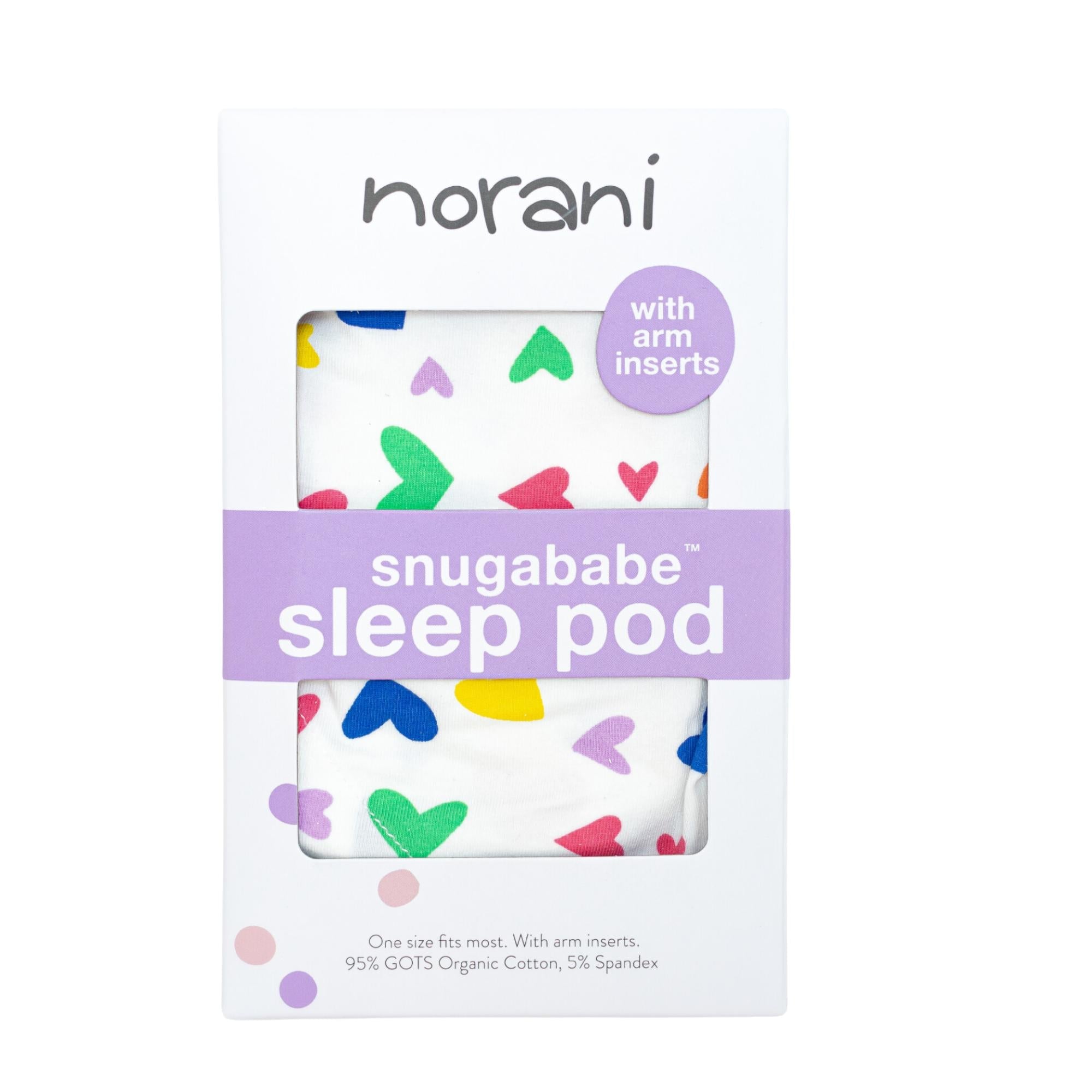 Snugababe Swaddle™ Sleep Pod - Colorful Hearts Baby & Toddler Norani Baby   