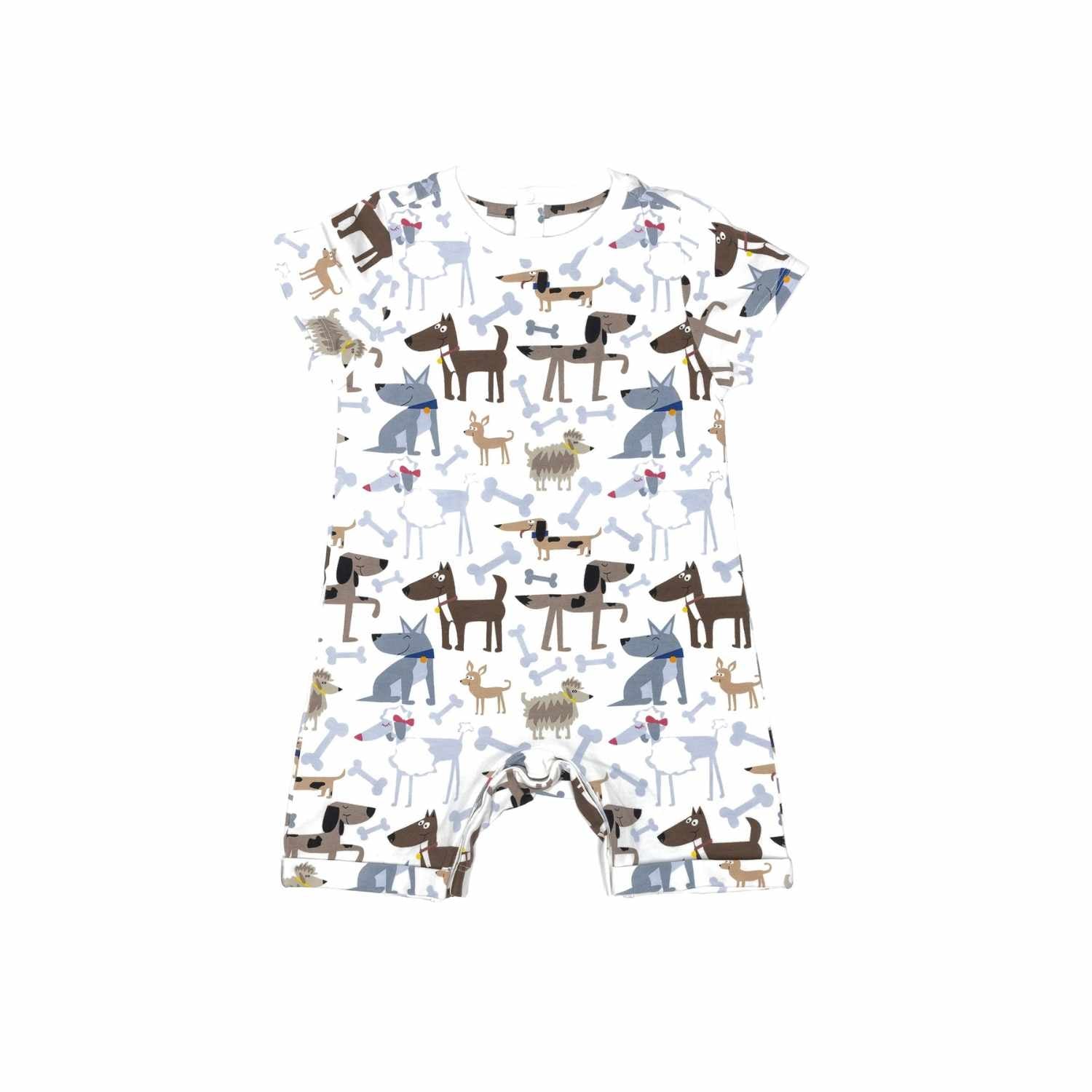 Organic Snap Romper in Dogs Baby & Toddler Norani Baby   